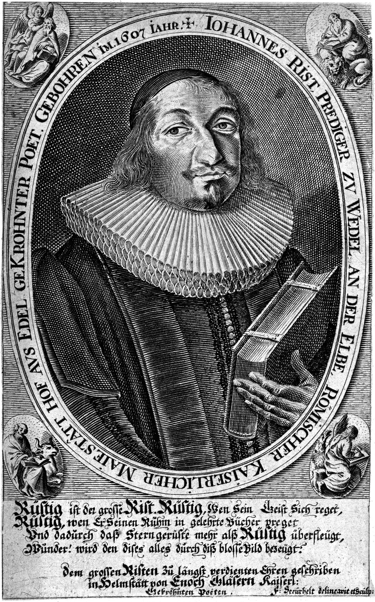 Porträt von Johann Rist (1607–1667) – Gedenkseite