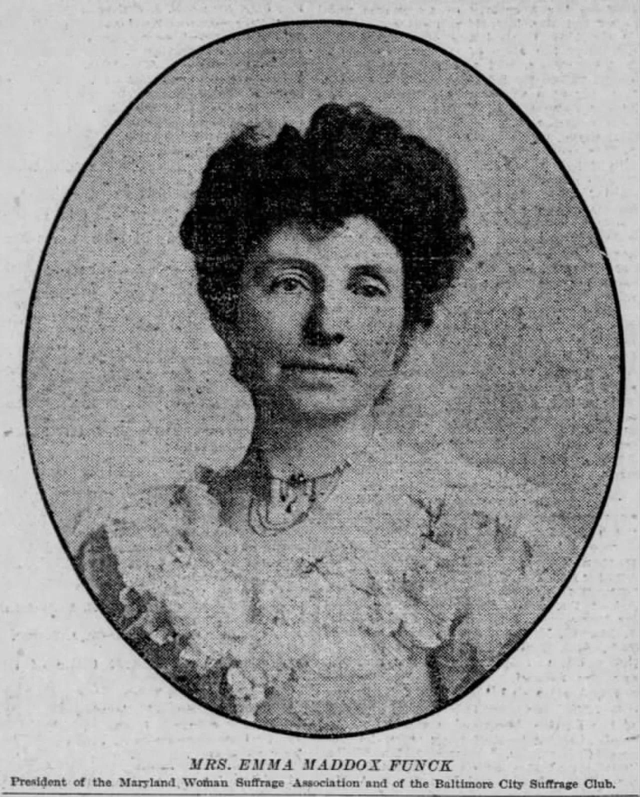 Portrait of Emma Maddox Funck (1853–1940) – memorial page