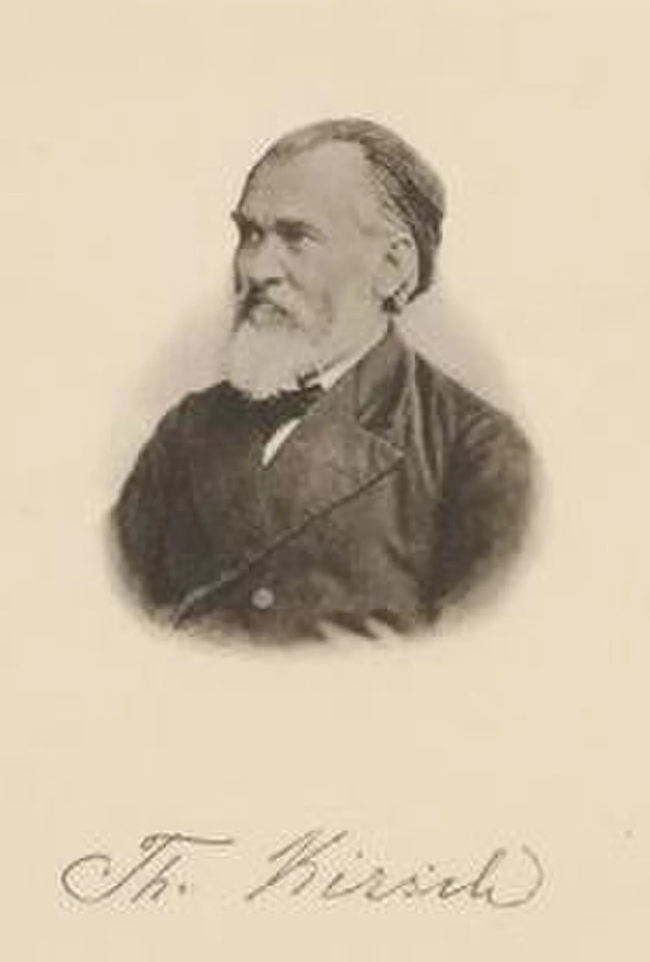 Porträt von Theodor Franz Wilhelm Kirsch (1818–1889) – Gedenkseite