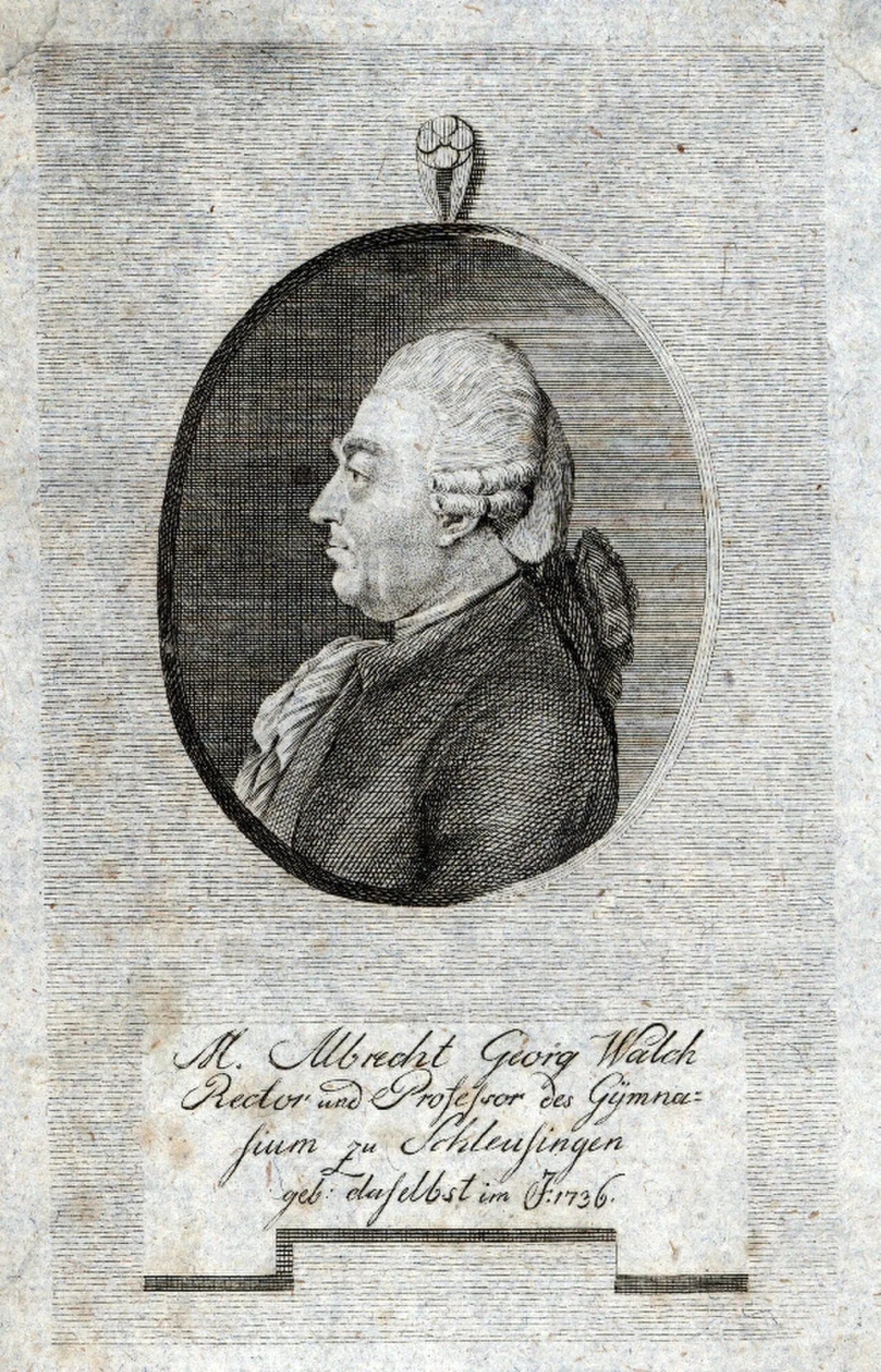 Portrait of Albrecht Georg Walch (1736–1822) – memorial page