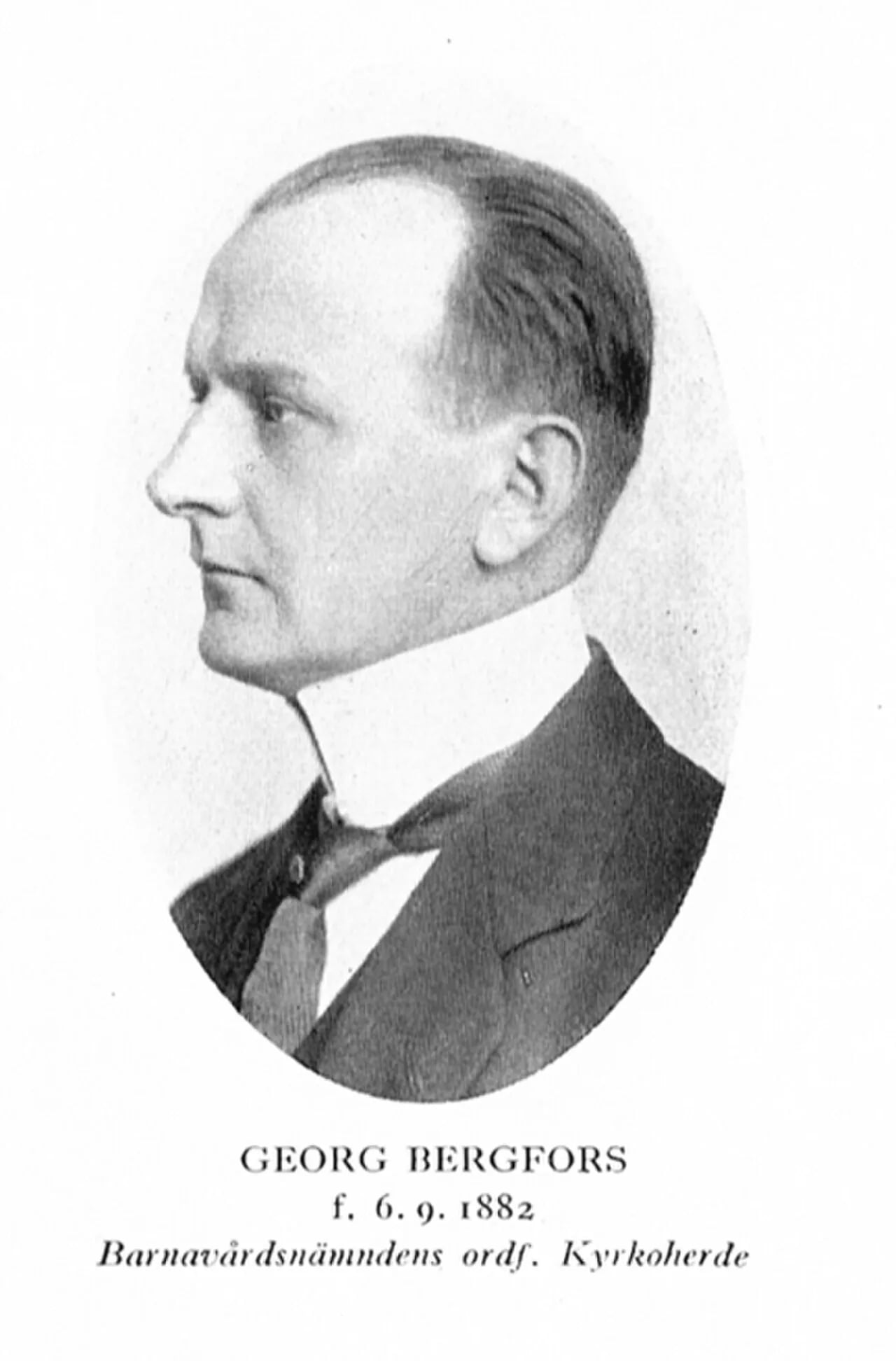 Porträt von Georg Bergfors (1882–1975) – Gedenkseite