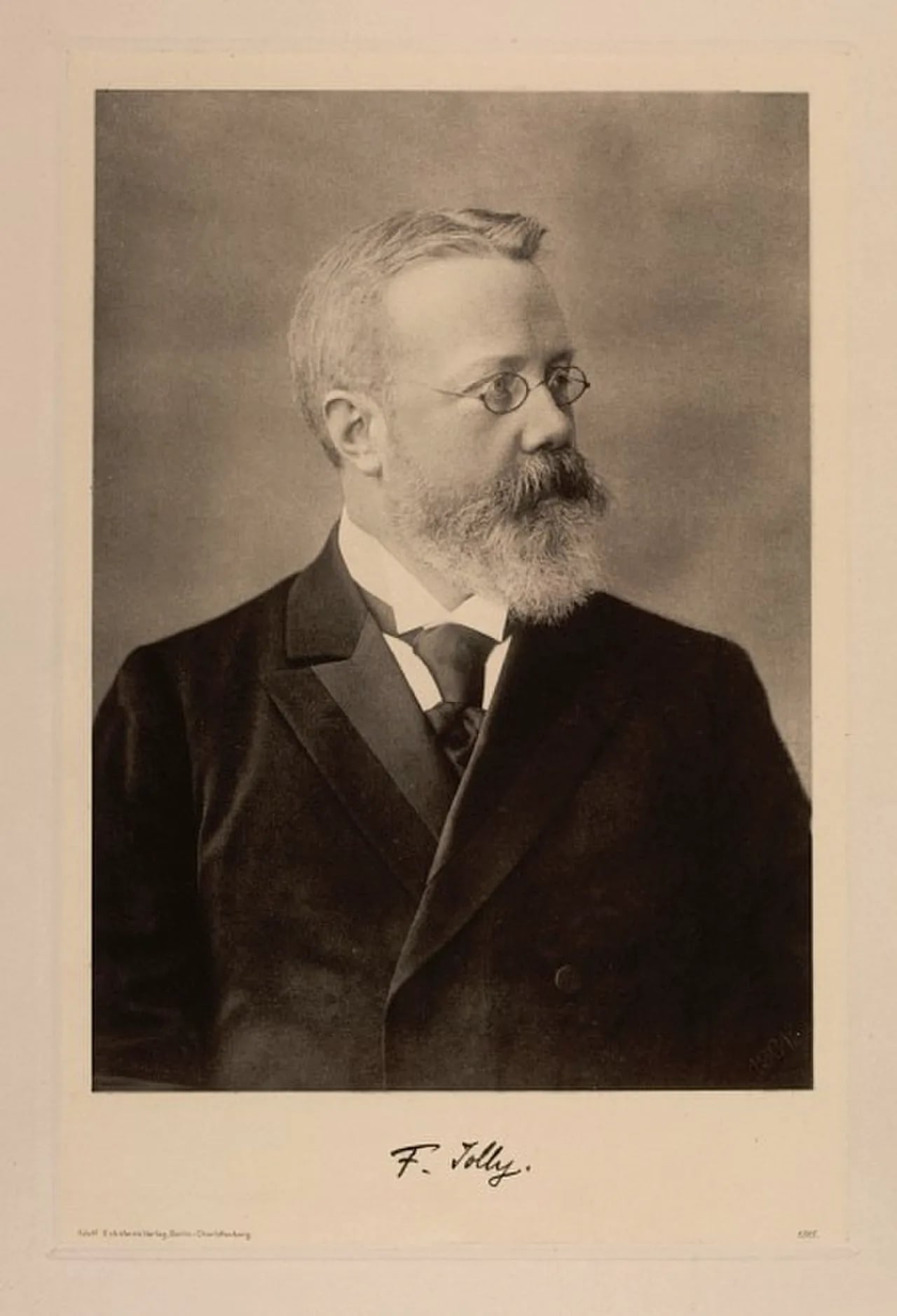 Portrait of Friedrich Jolly (1844–1904) – memorial page