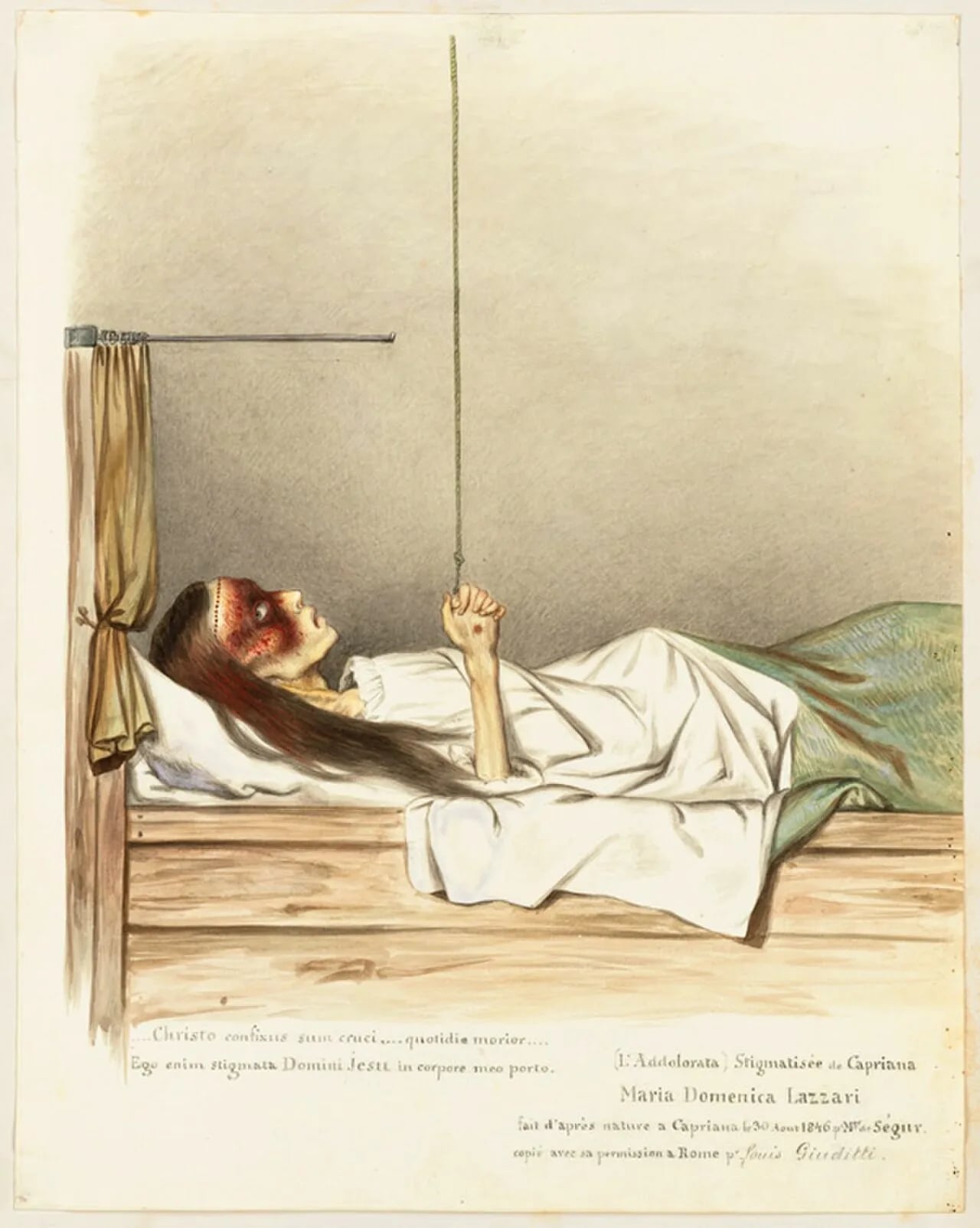 Porträt von Maria Domenica Lazzeri (1815–1848) – Gedenkseite