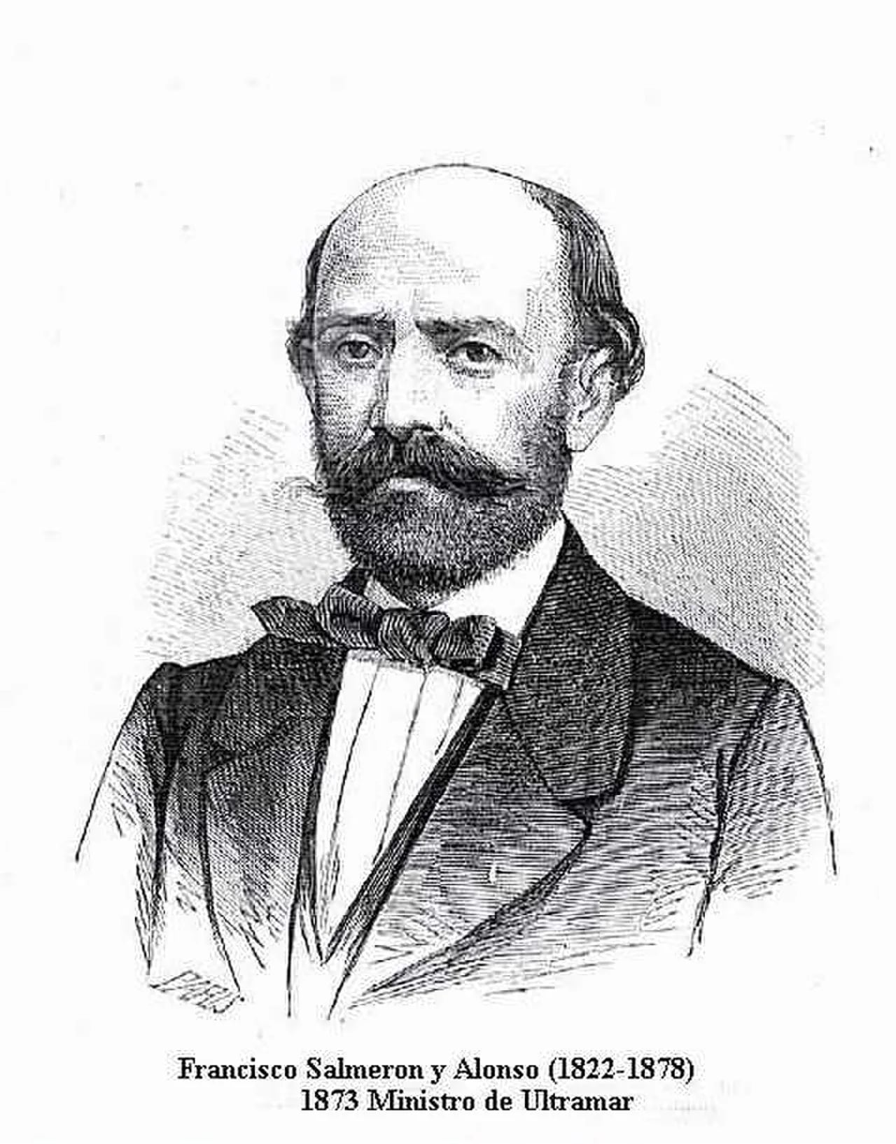 Porträt von Francisco Salmerón (1822–1878) – Gedenkseite