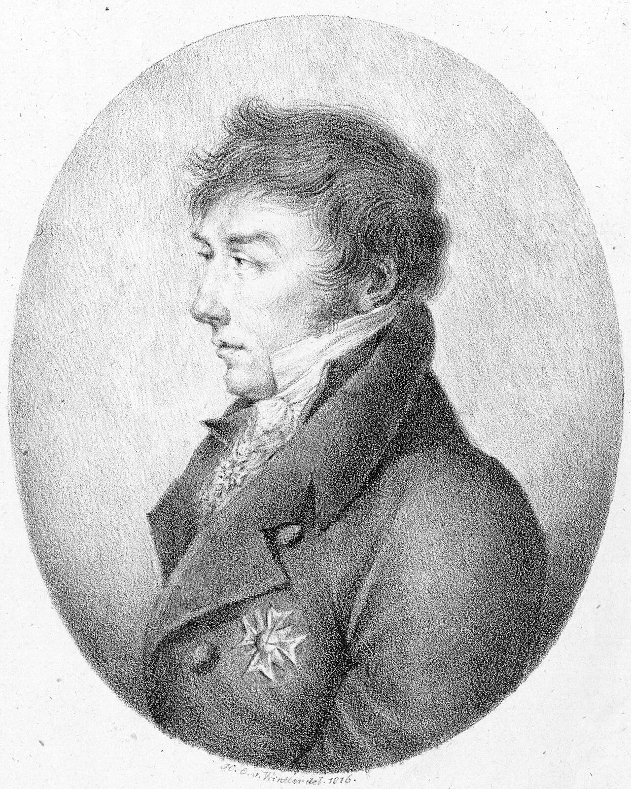 Porträt von Johann Nepomuk von Poißl (1783–1865) – Gedenkseite