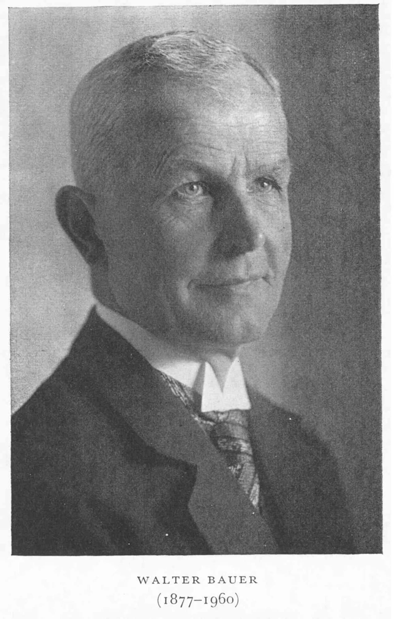Portrait of Walter Bauer (1877–1960) – memorial page
