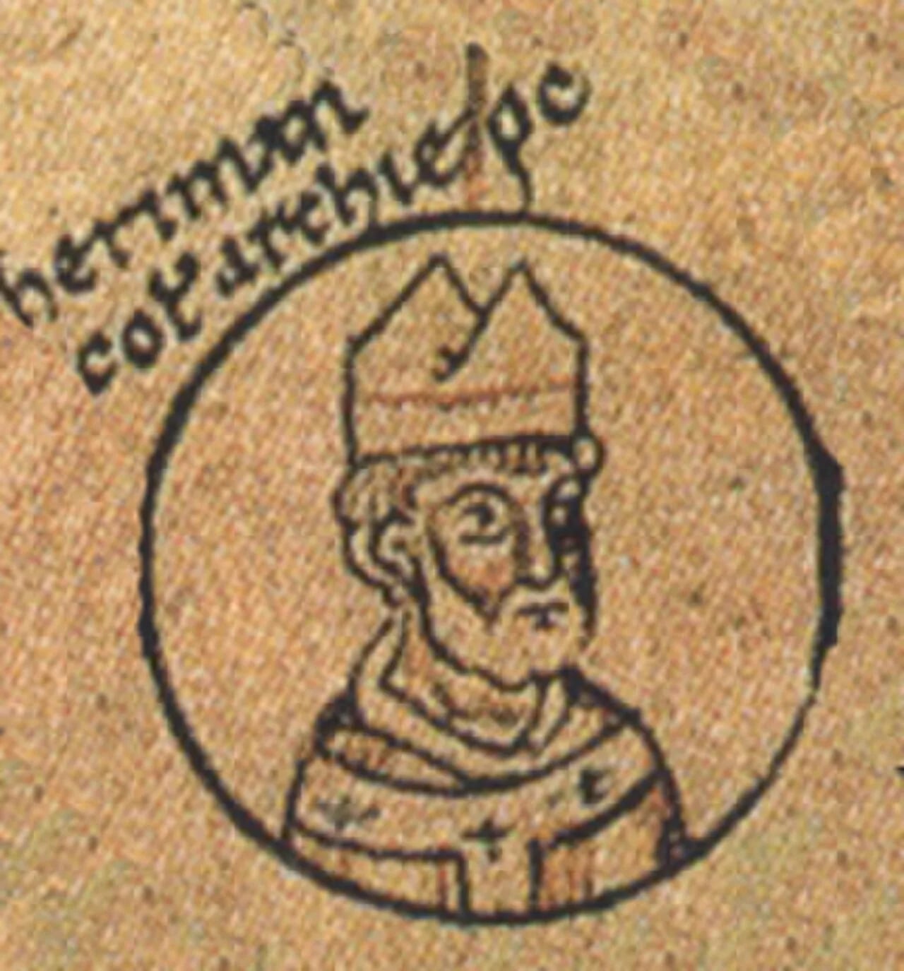 Porträt von Hermann II. (995–1056) – Gedenkseite