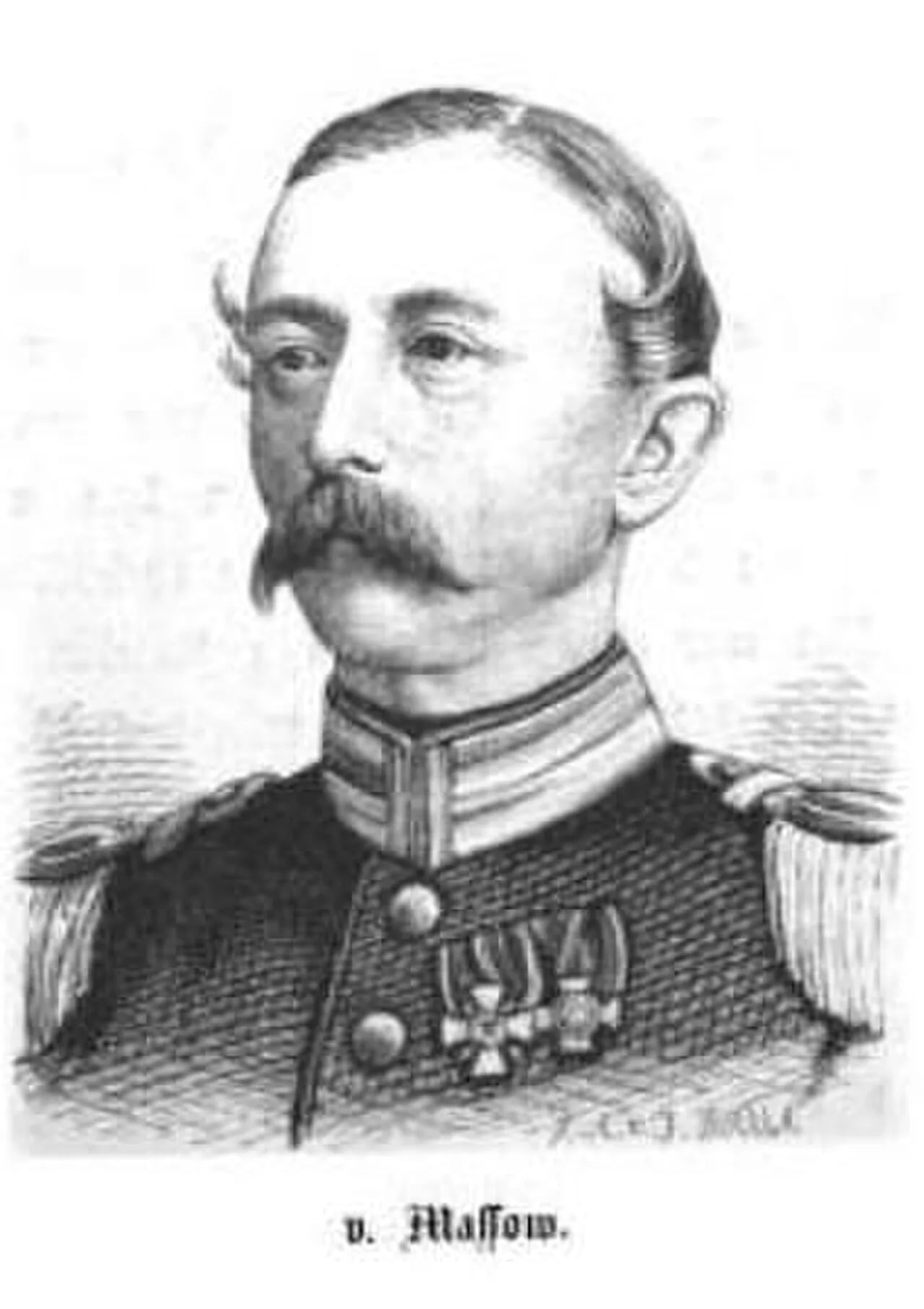 Porträt von Wilhelm Karl von Massow (1815–1899) – Gedenkseite