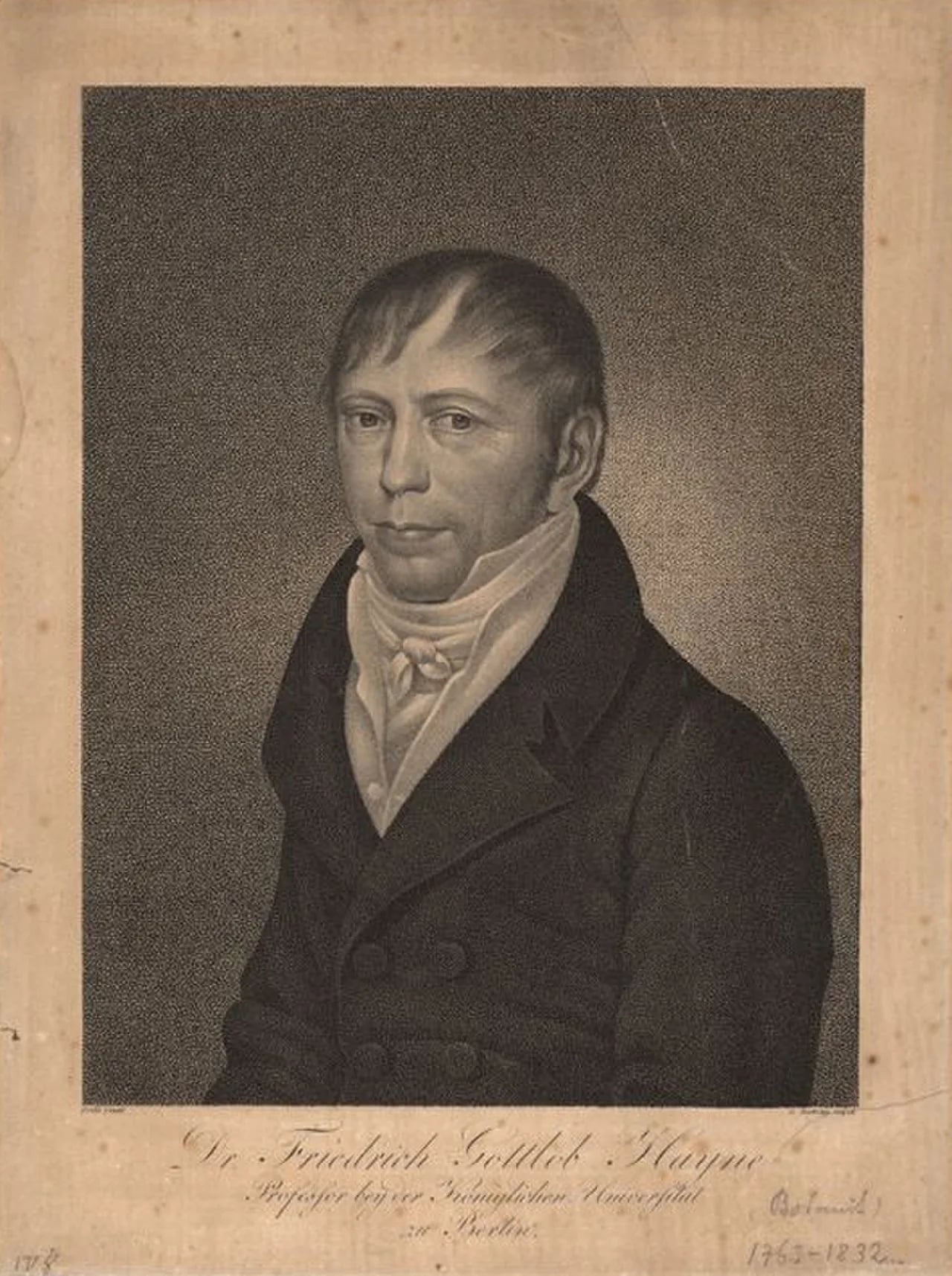 Porträt von Friedrich Gottlob Hayne (1763–1832) – Gedenkseite