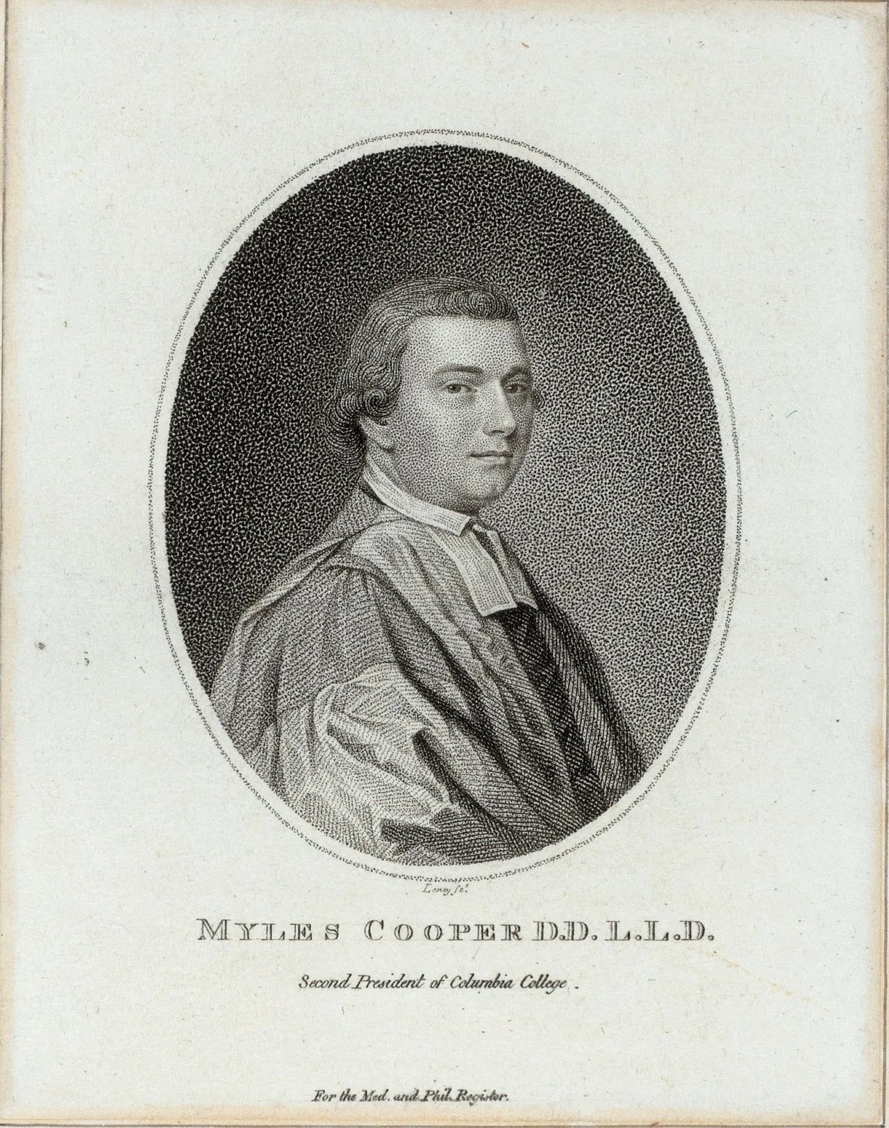 Portrait of Myles Cooper (1735–1785) – memorial page