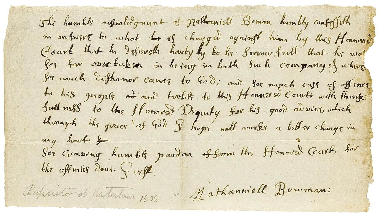 Porträt von Nathaniel Bowman (1608–1682) – Gedenkseite
