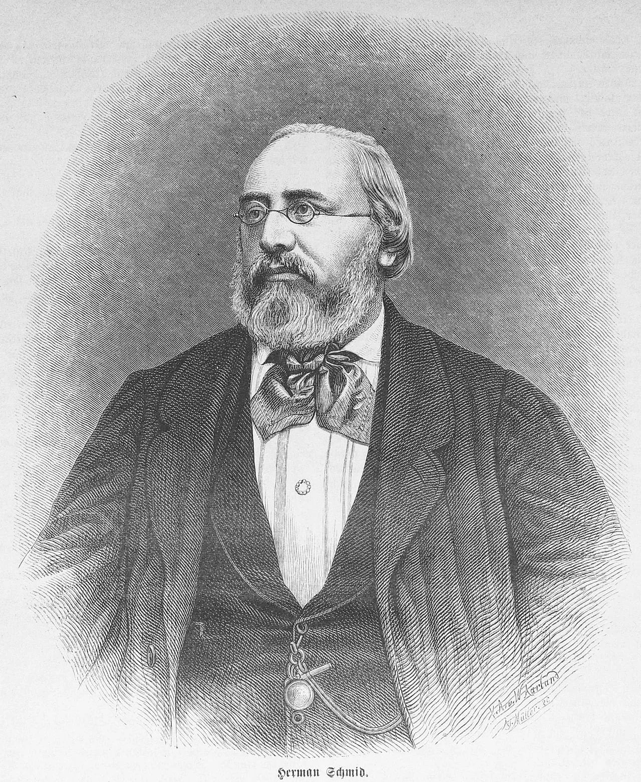 Porträt von Hermann von Schmid (1815–1880) – Gedenkseite