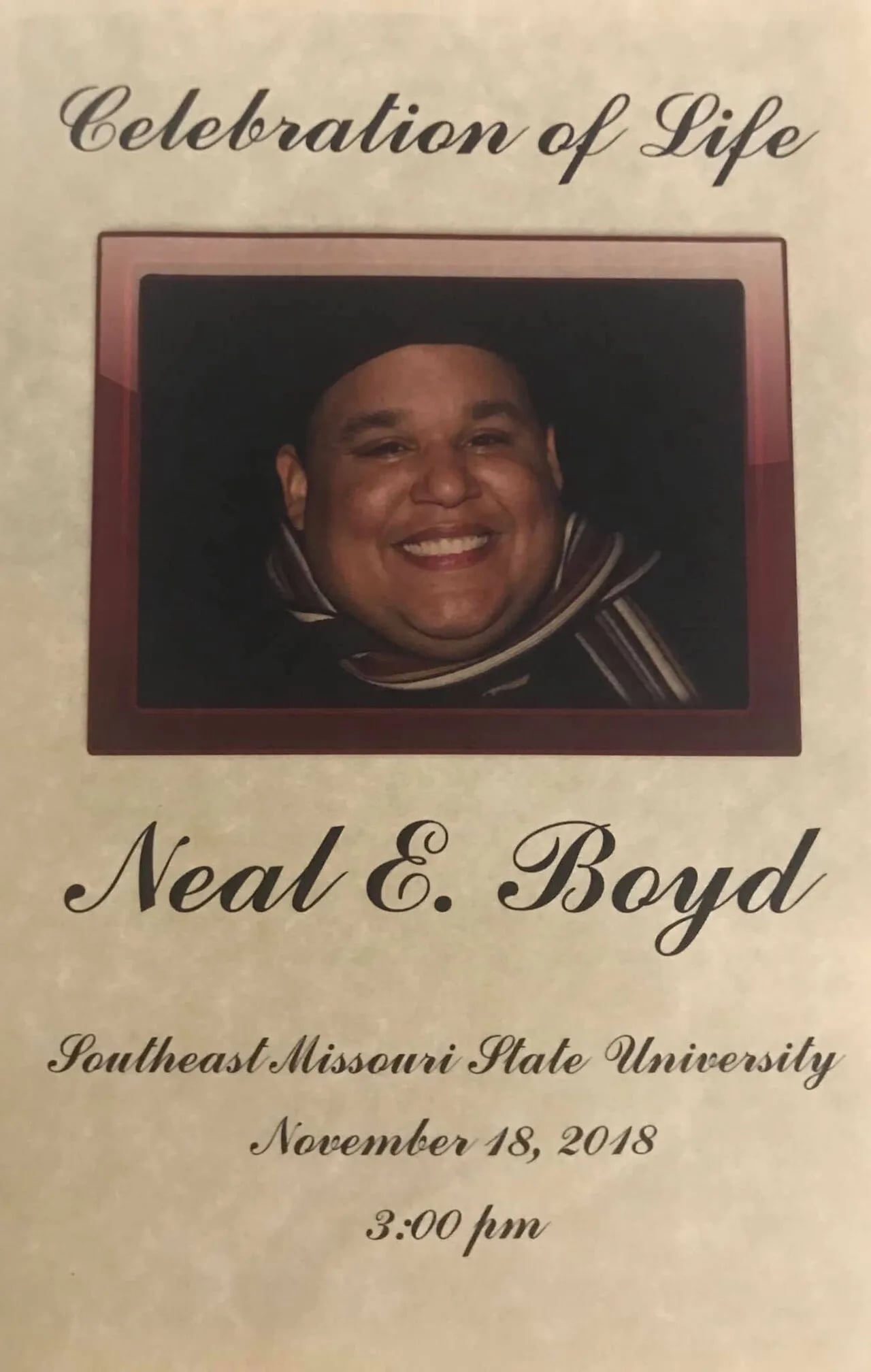 Portrait of Neal E. Boyd (1975–2018) – memorial page