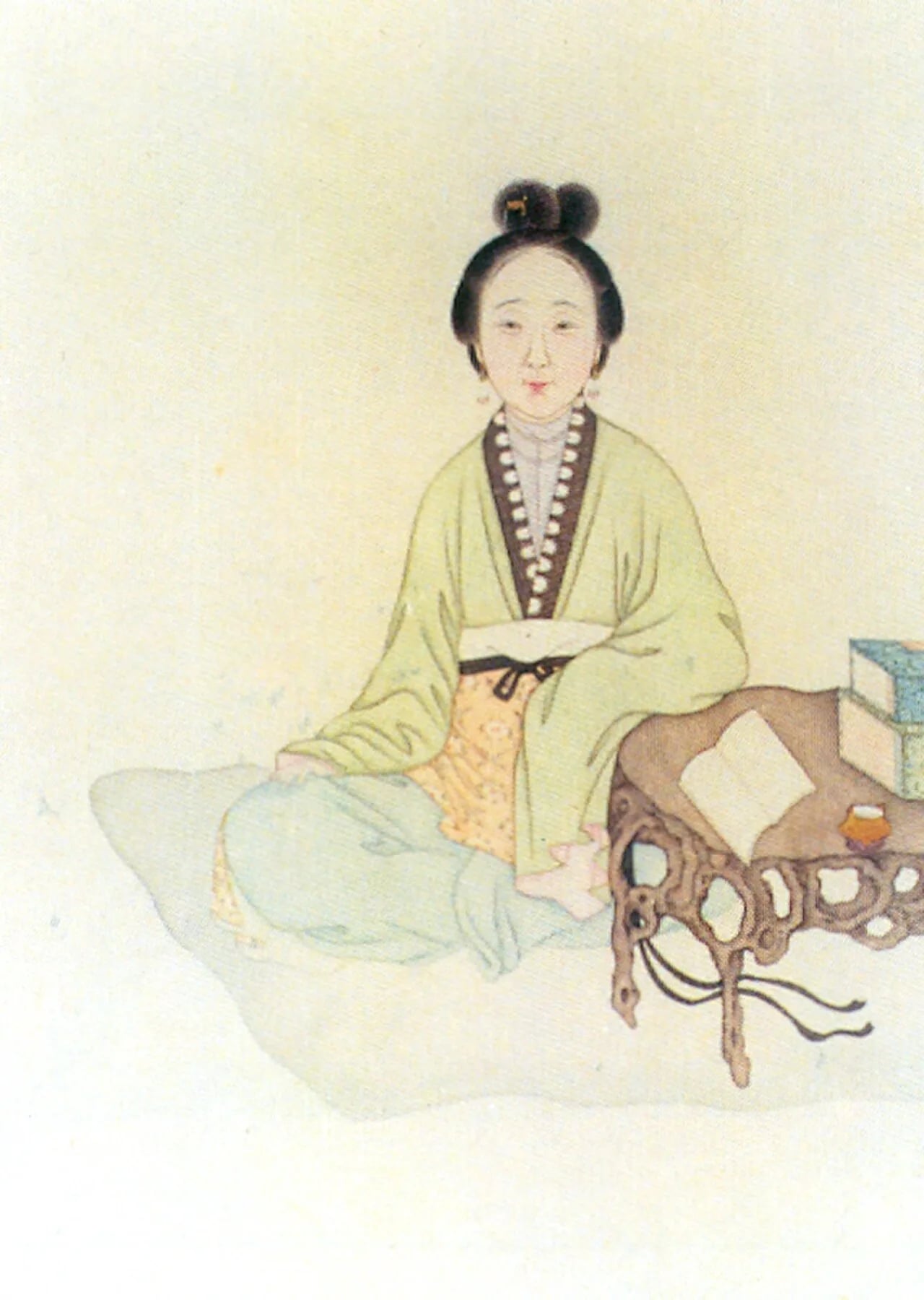 Porträt von Chen Yuanyuan (1624–1681) – Gedenkseite
