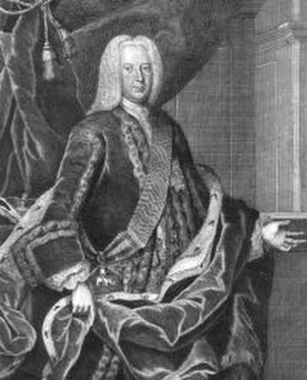 Porträt von Johann Ludwig II. (1688–1746) – Gedenkseite
