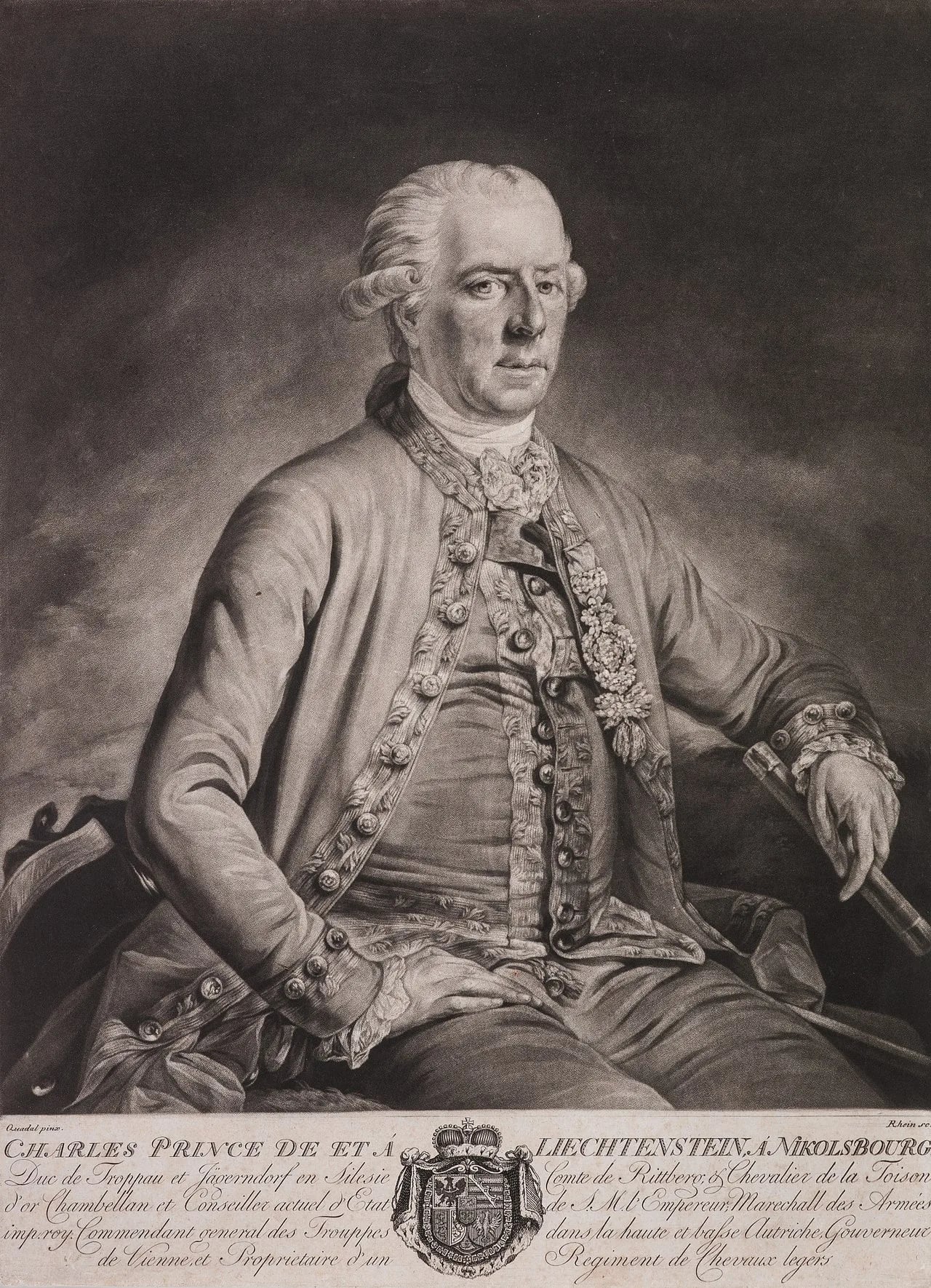 Porträt von Karl Borromäus von Liechtenstein (1730–1789) – Gedenkseite