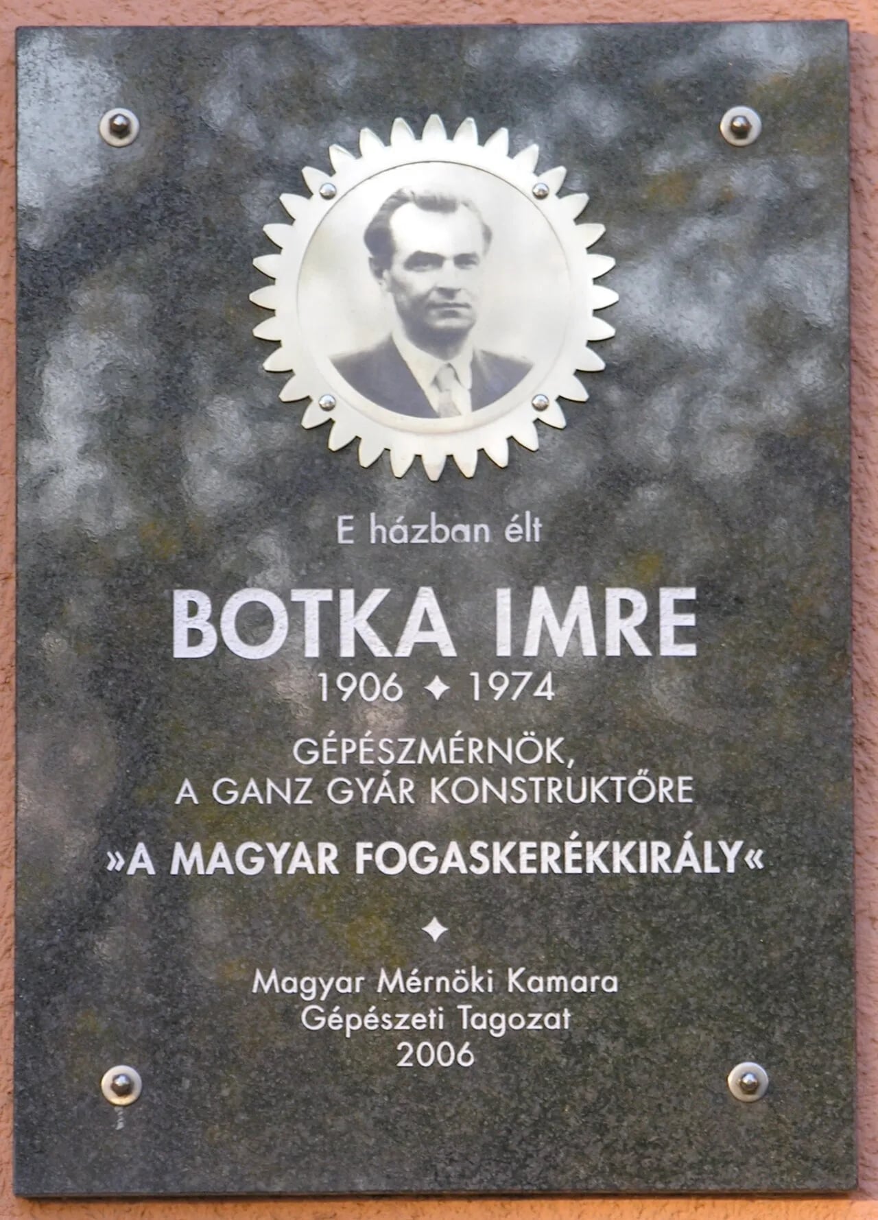 Porträt von Imre Botka (1906–1974) – Gedenkseite