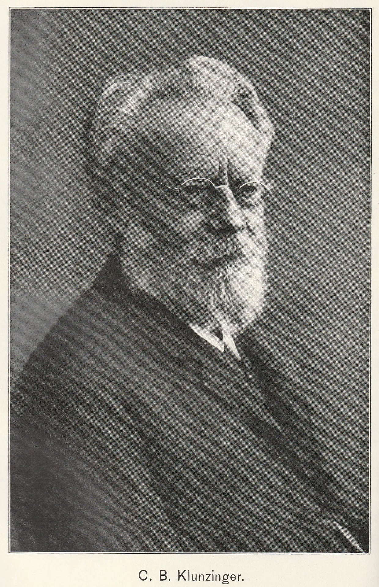 Porträt von Carl Benjamin Klunzinger (1834–1914) – Gedenkseite