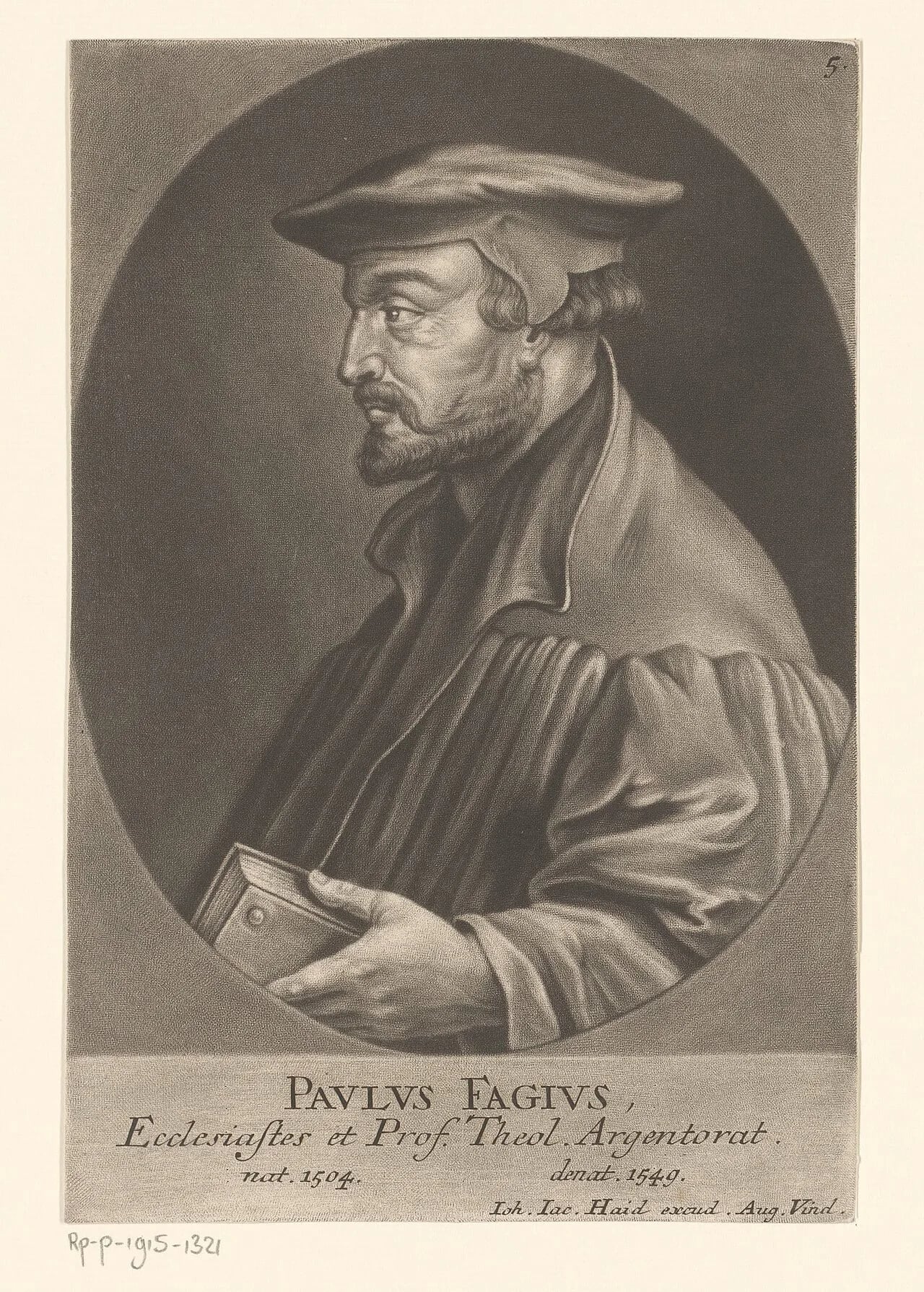Porträt von Paul Fagius (1504–1549) – Gedenkseite