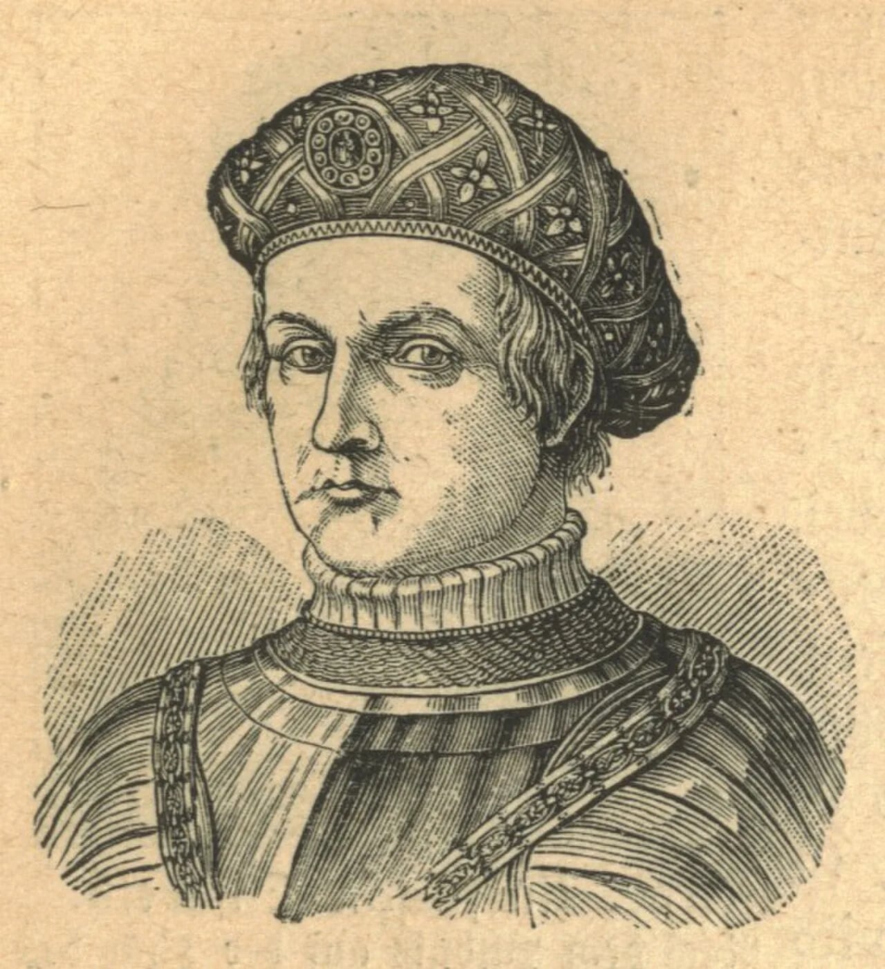 Porträt von Friedrich II. (1413–1471) – Gedenkseite