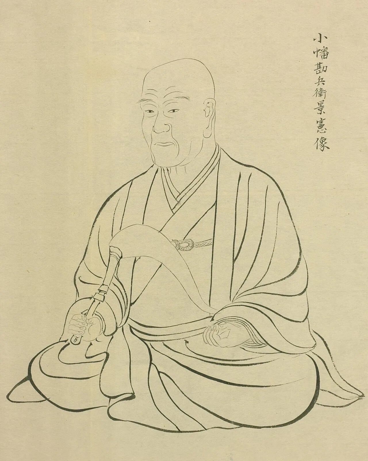 Porträt von Obata Kagenori (1572–1663) – Gedenkseite