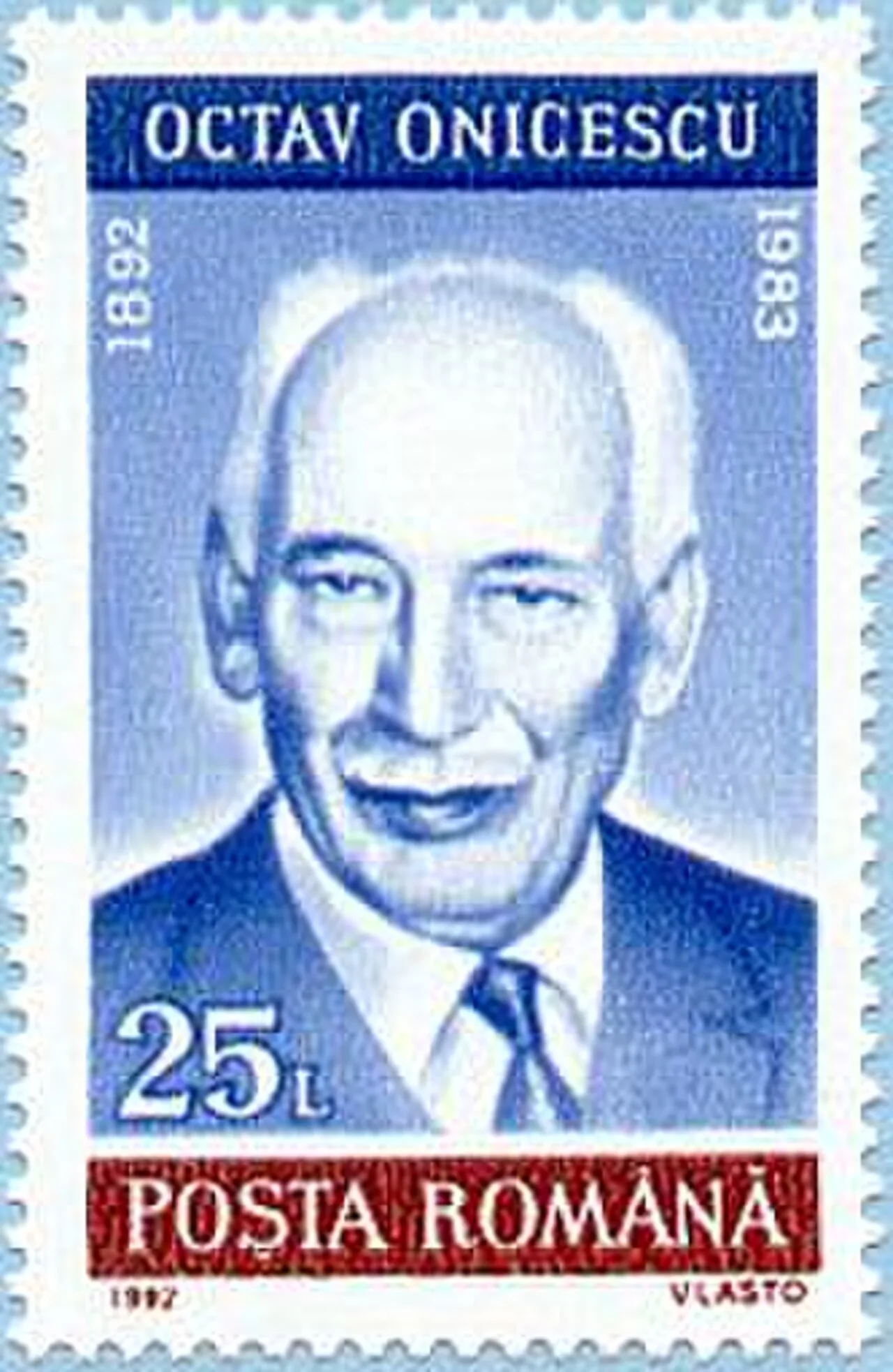 Porträt von Octav Onicescu (1892–1983) – Gedenkseite