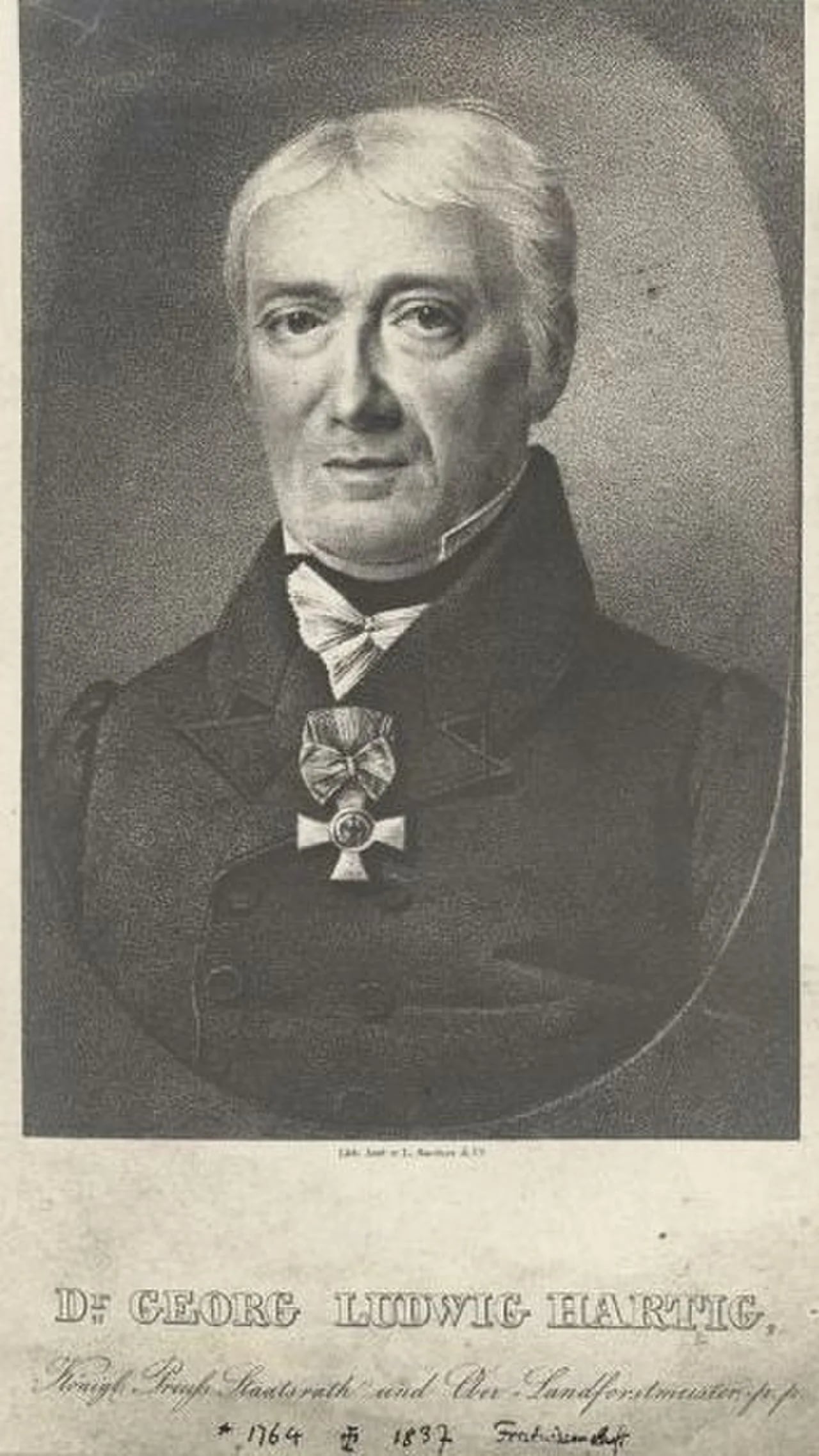 Porträt von Georg Ludwig Hartig (1764–1837) – Gedenkseite
