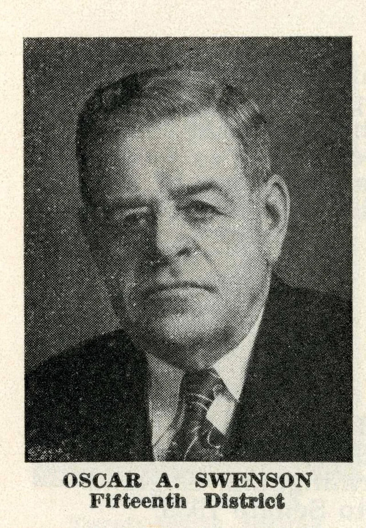 Portrait of Oscar A. Swenson (1877–1951) – memorial page