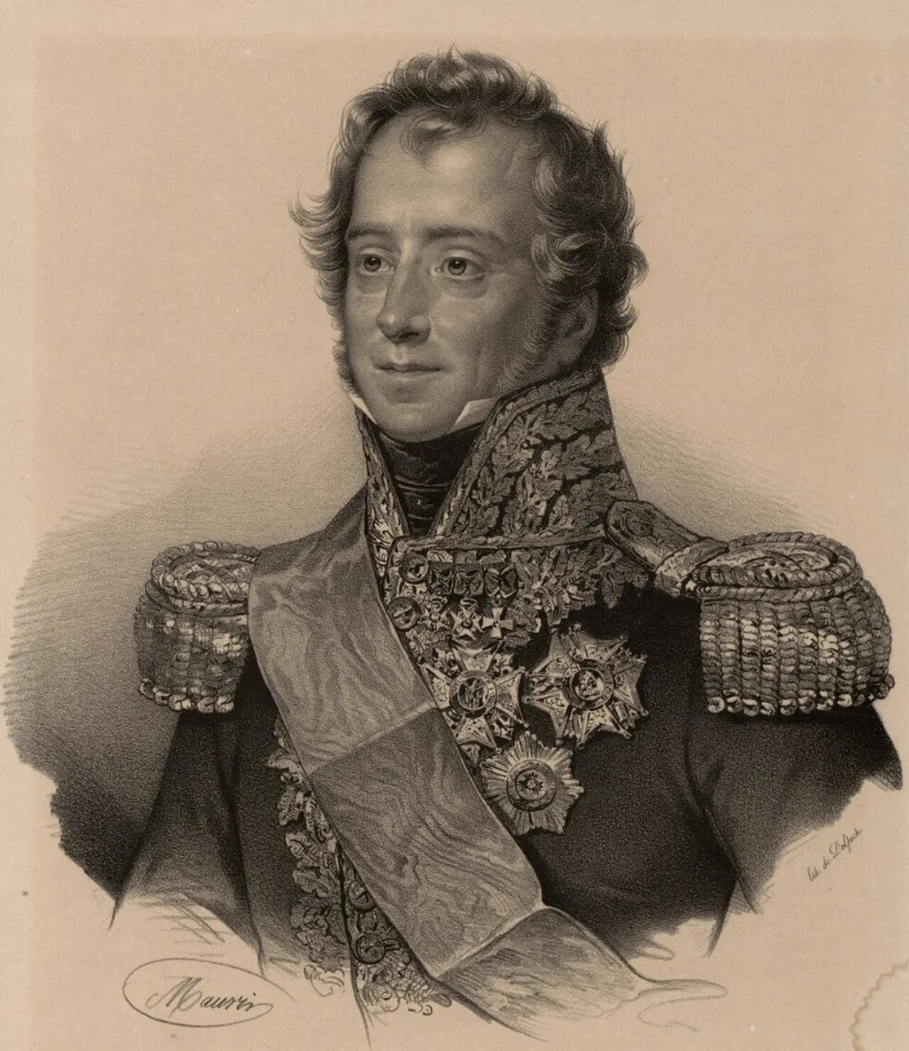 Porträt von Louis-Auguste-Victor de Ghaisnes de Bourmont (1773–1846) – Gedenkseite