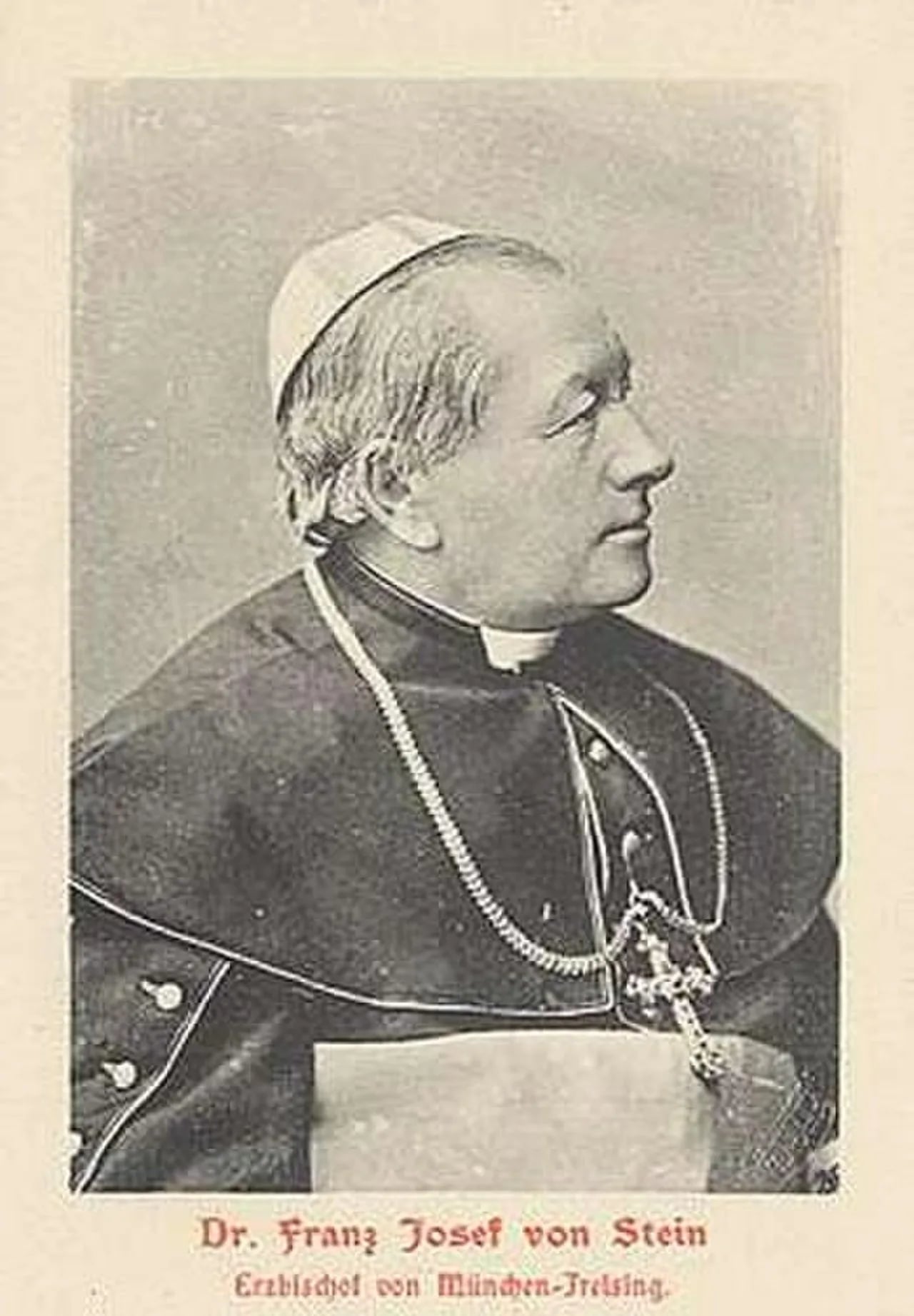 Porträt von Franz Joseph von Stein (1832–1909) – Gedenkseite