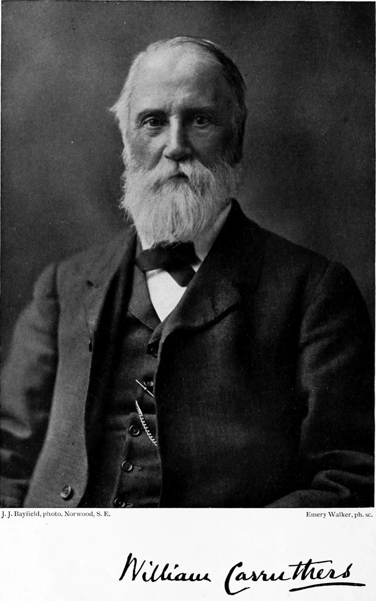 Porträt von William Carruthers (1830–1922) – Gedenkseite