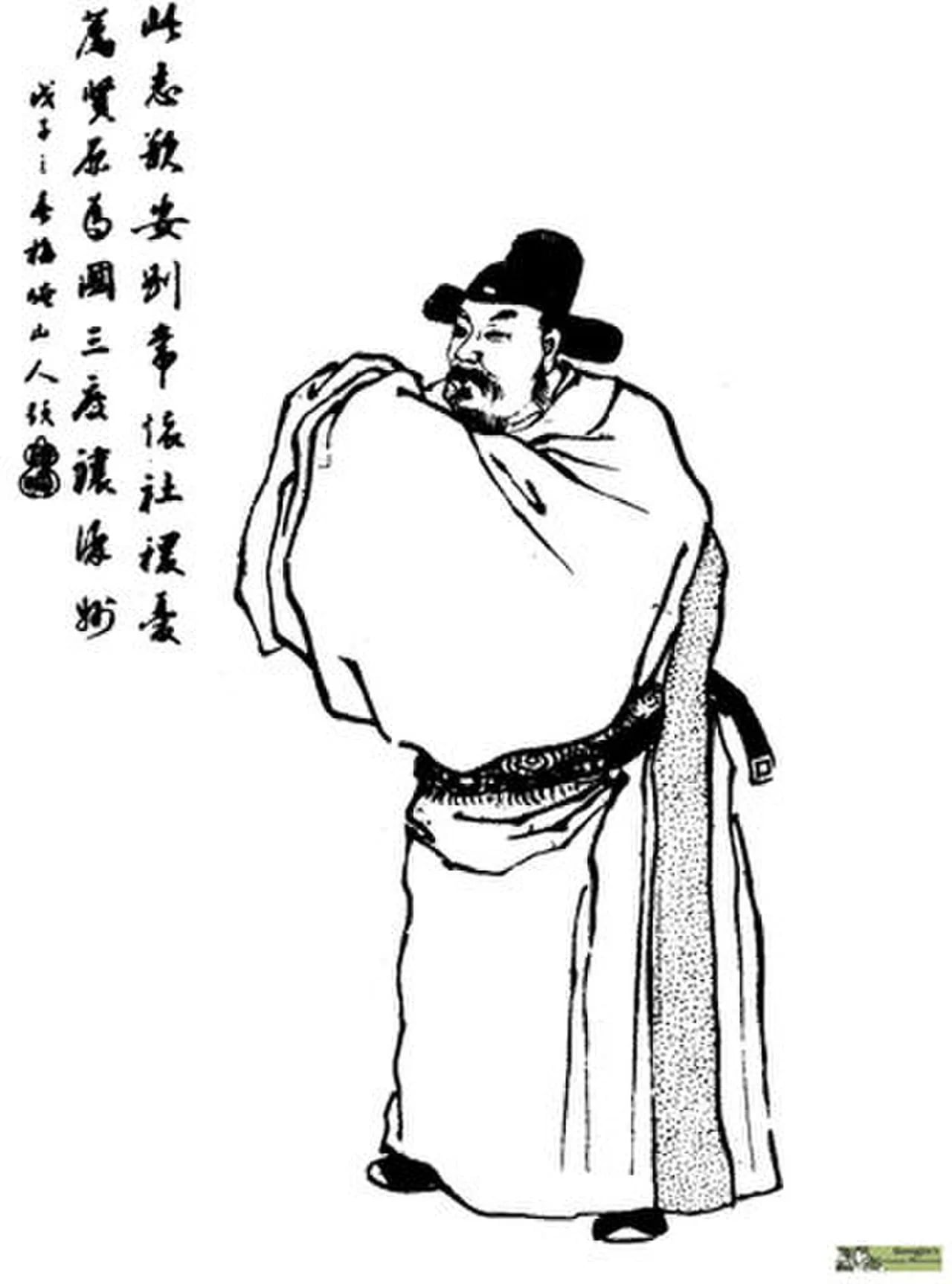 Porträt von He Jin (135–189) – Gedenkseite