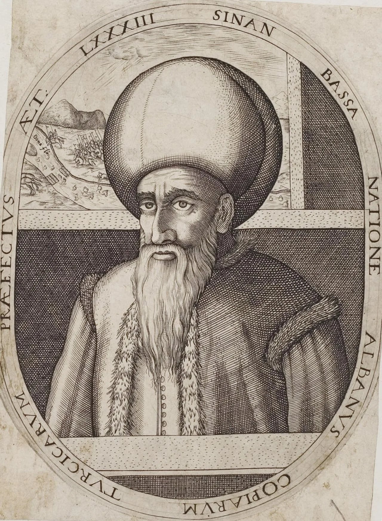 Porträt von Koca Sinan Pascha (1520–1596) – Gedenkseite