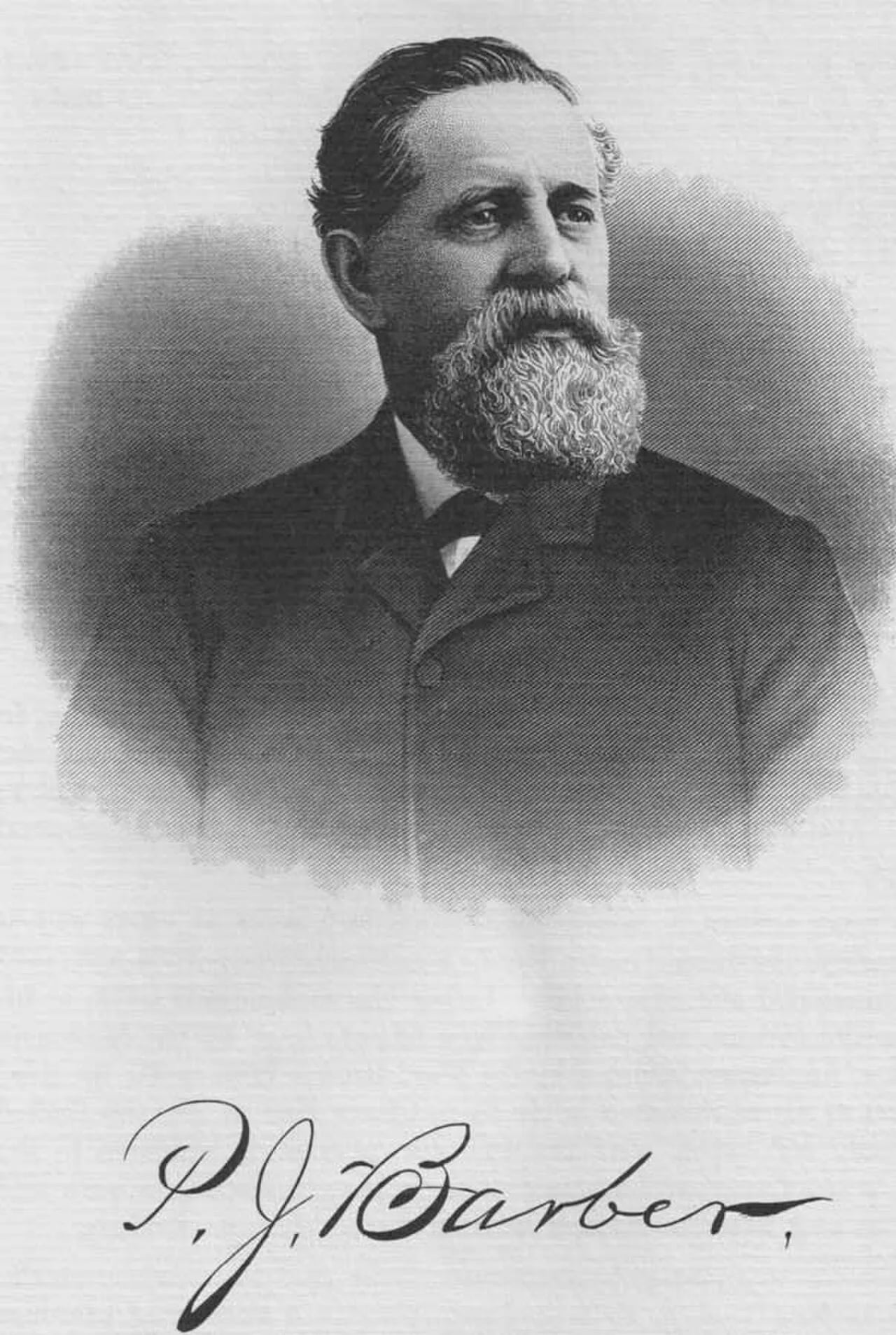 Porträt von Peter J. Barber (1830–1905) – Gedenkseite