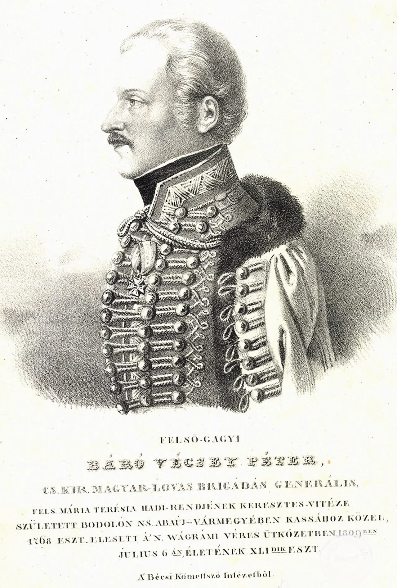 Portrait of Peter von Vécsey (1768–1809) – memorial page