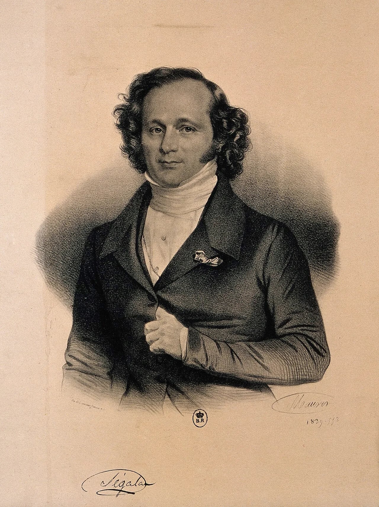 Porträt von Pierre Solomon Ségalas d'Etchépare (1792–1875) – Gedenkseite