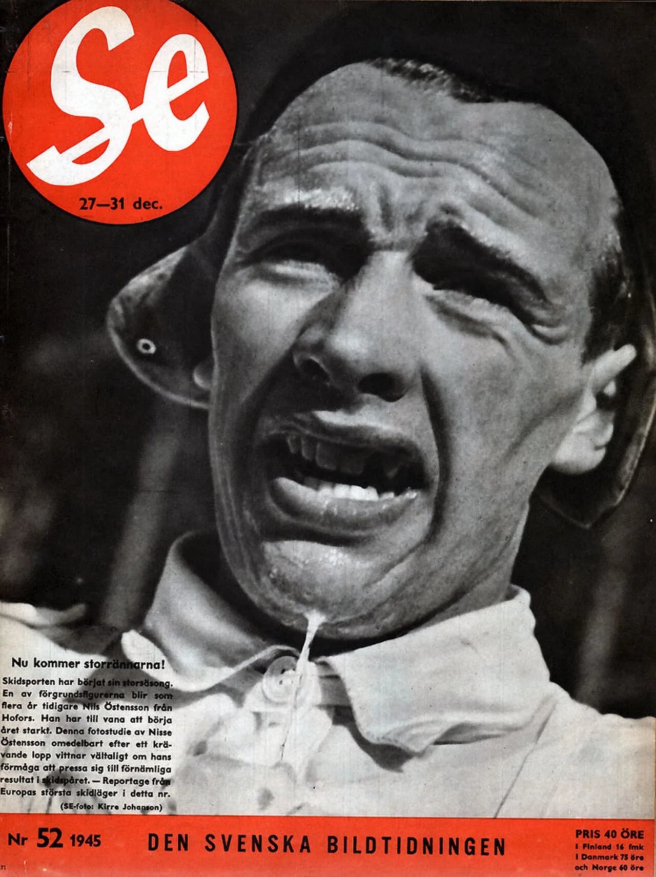 Portrait of Nils Östensson (1918–1949) – memorial page