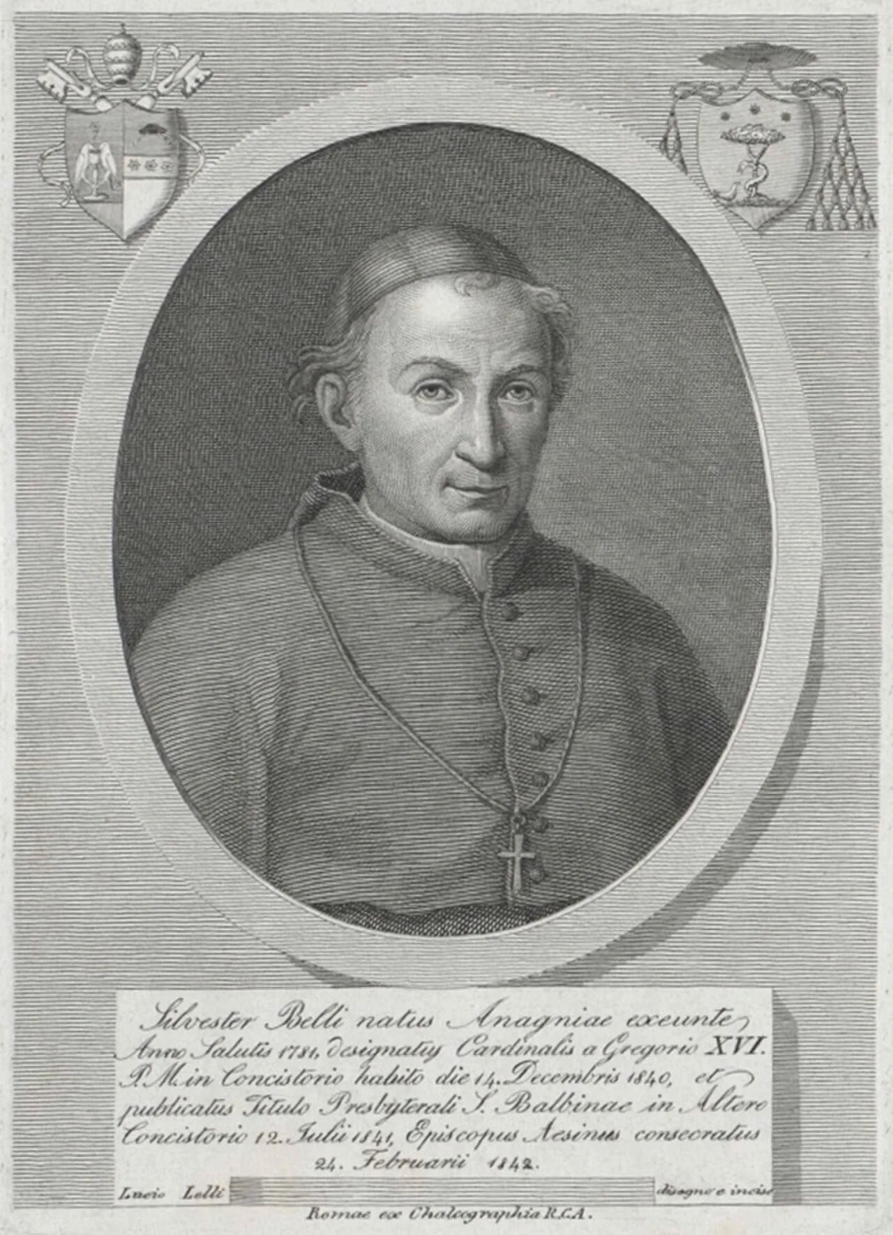 Porträt von Silvestro Belli (1781–1844) – Gedenkseite