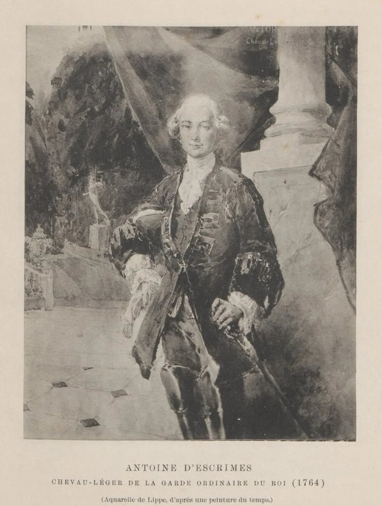 Porträt von Antoine d'Escrimes (1746–1794) – Gedenkseite
