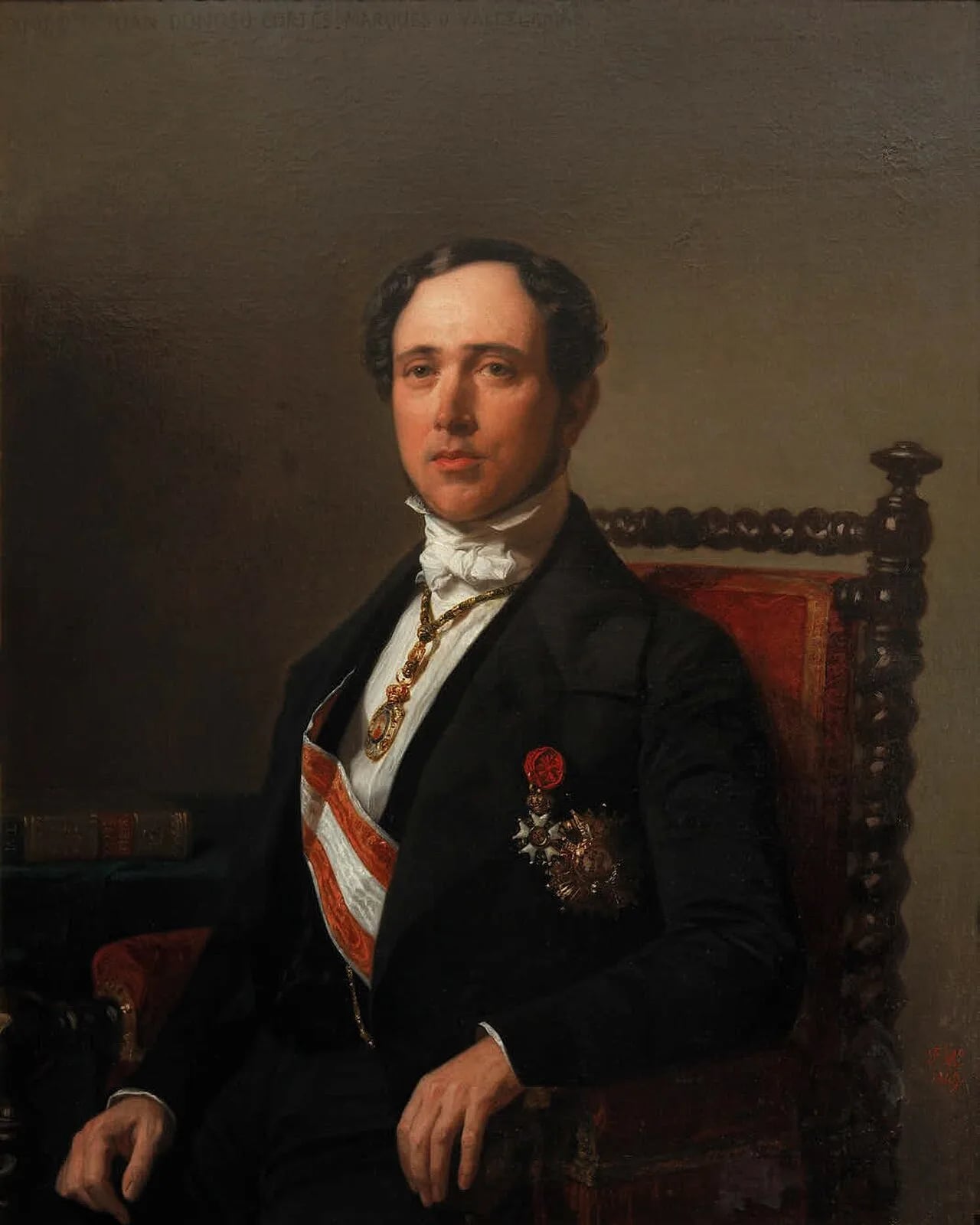 Porträt von Juan Donoso Cortés (1809–1853) – Gedenkseite