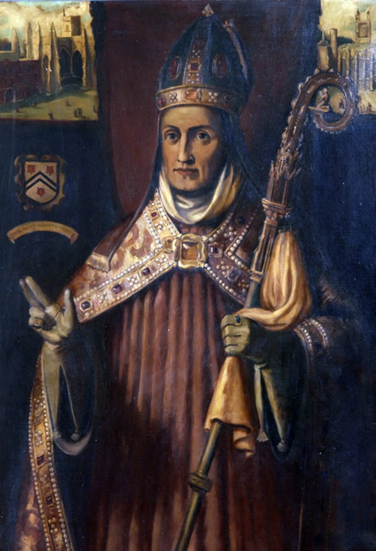 Porträt von William von Wykeham (1324–1404) – Gedenkseite