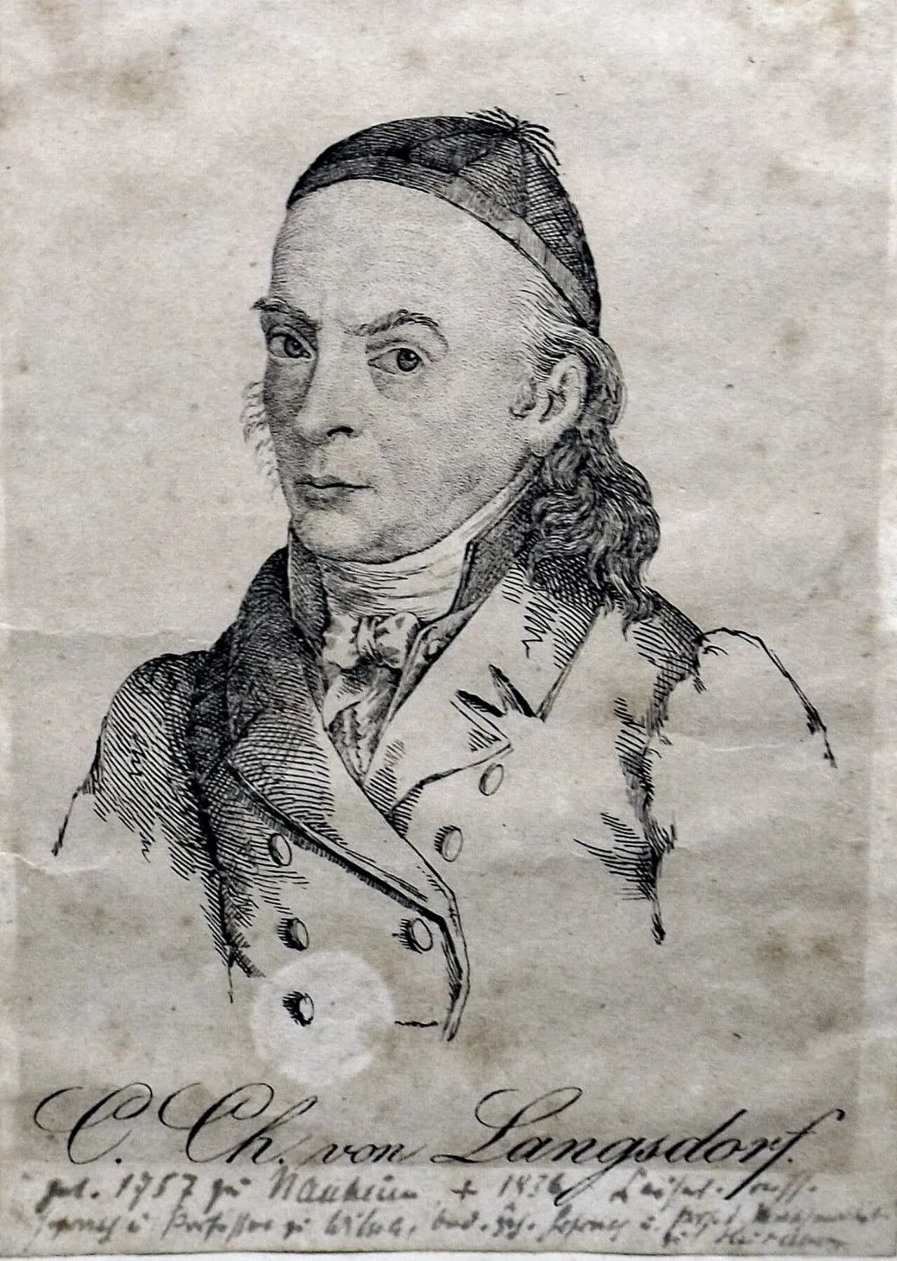 Porträt von Karl Christian von Langsdorf (1757–1834) – Gedenkseite
