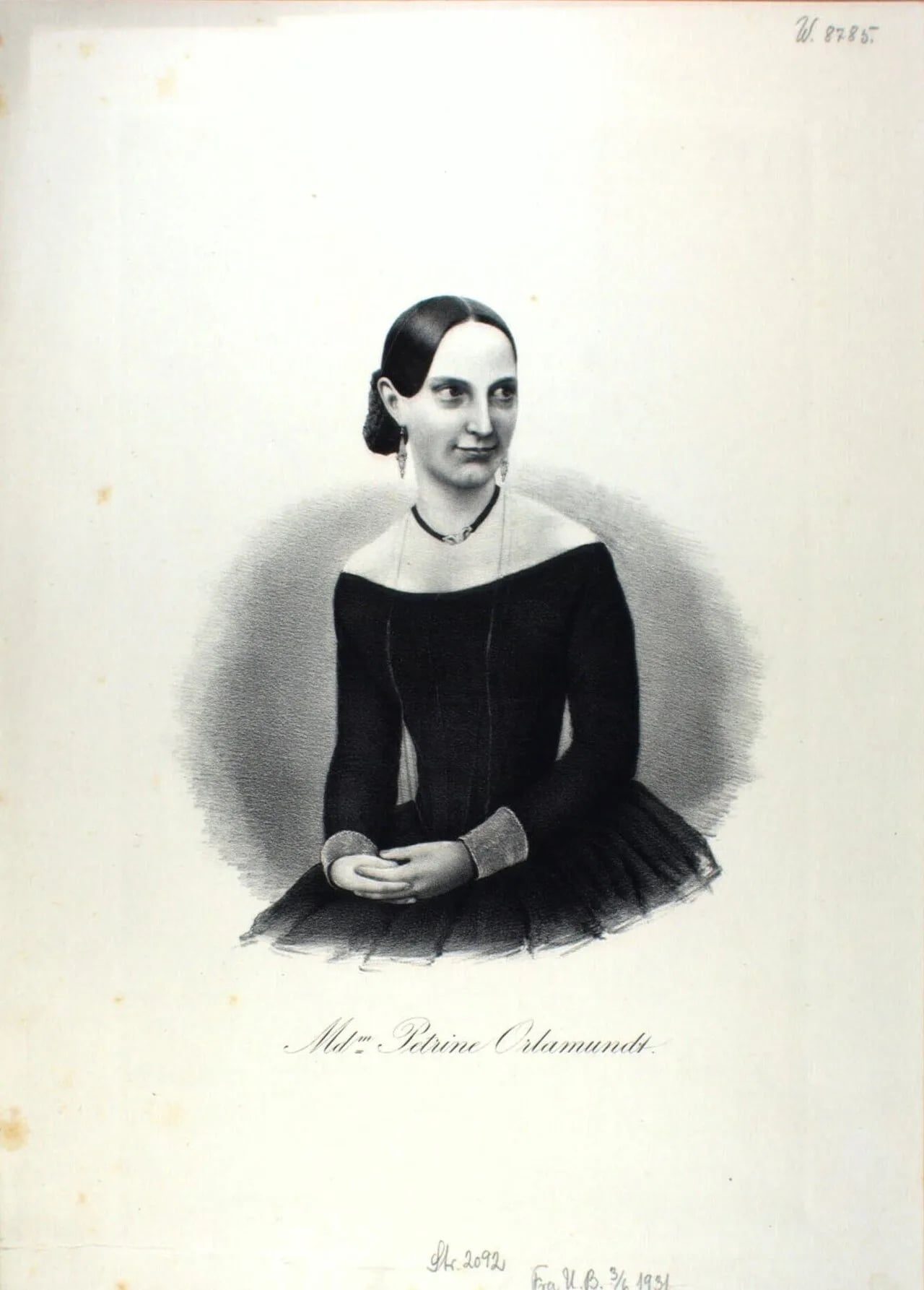 Porträt von Fanny Petrine Larsen (1817–1891) – Gedenkseite