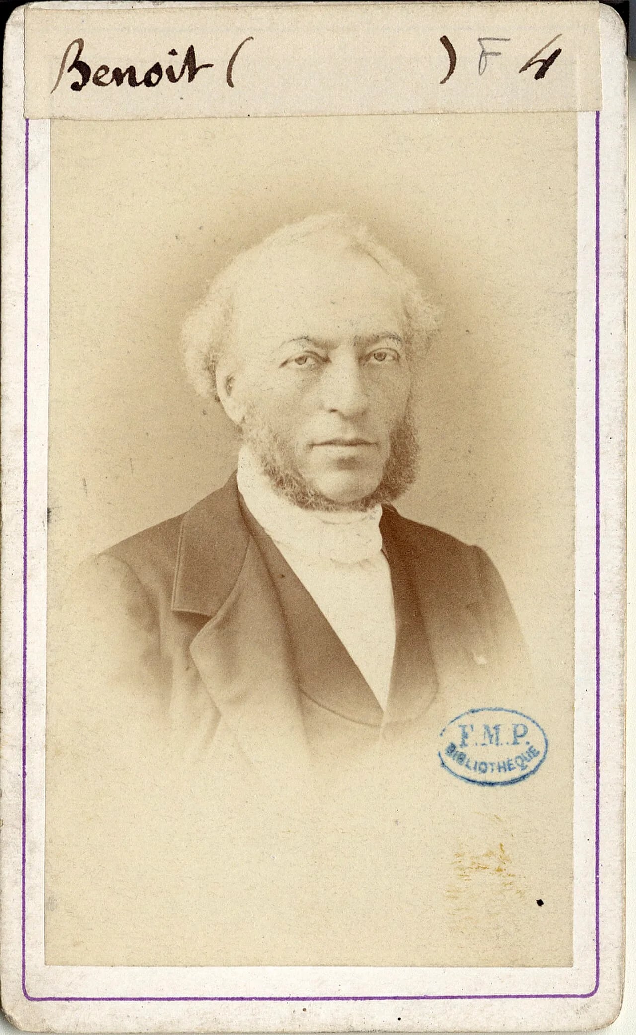 Portrait of Justin Benoît (1813–1893) – memorial page
