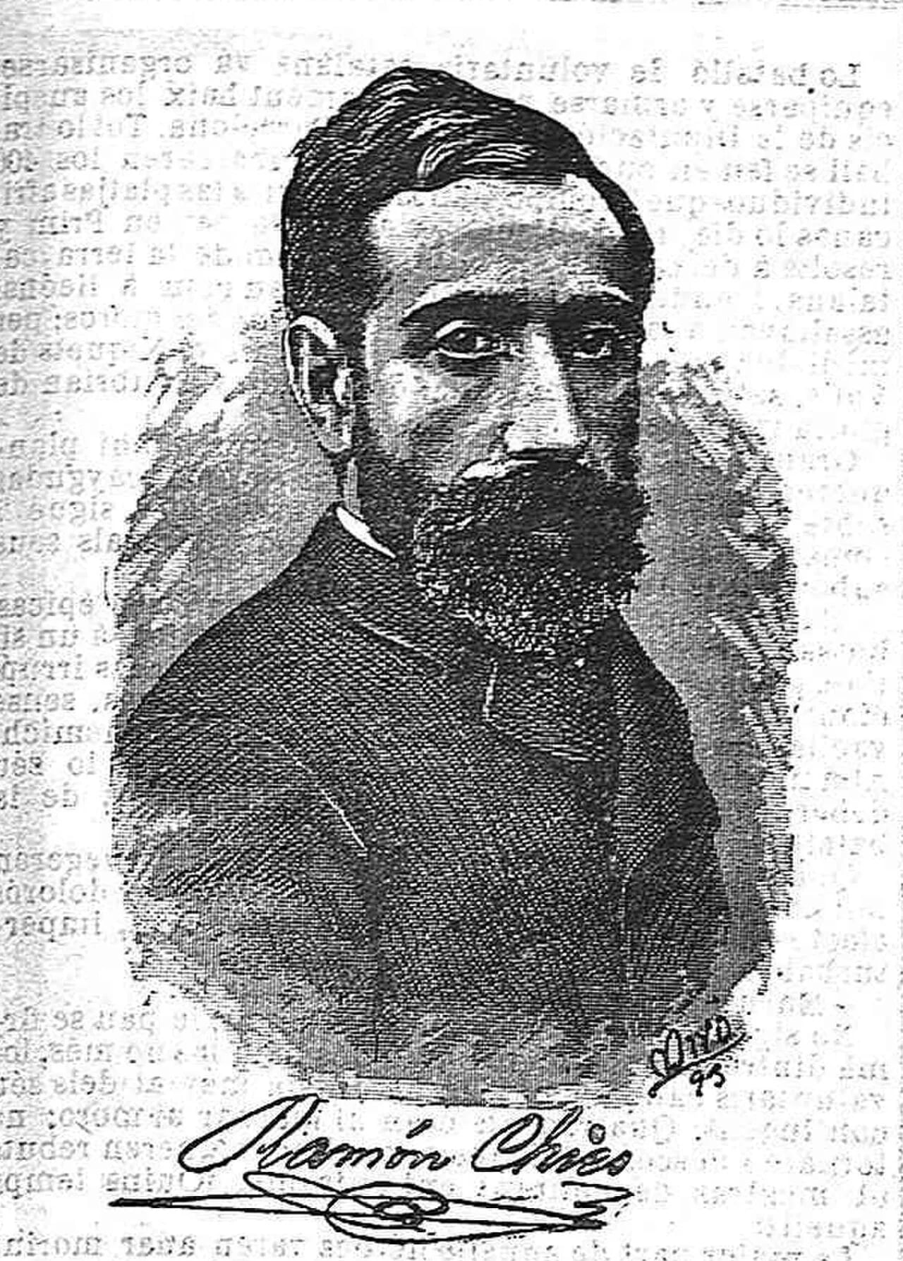 Porträt von Ramón Chíes (1846–1893) – Gedenkseite