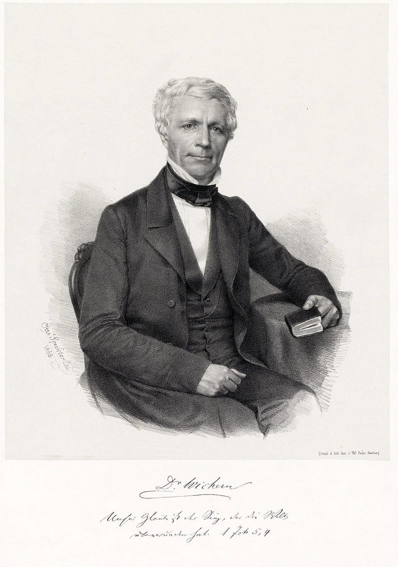 Porträt von Johann Hinrich Wichern (1808–1881) – Gedenkseite