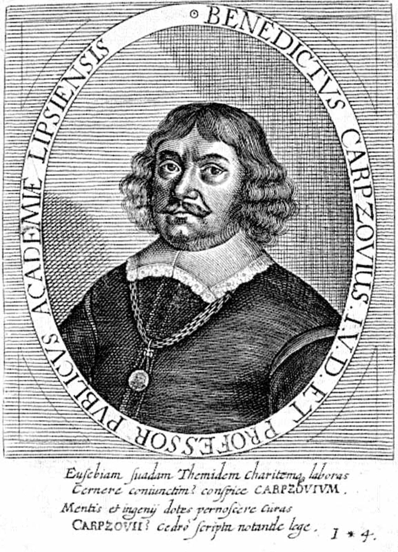 Porträt von Benedikt Carpzov der Jüngere (1595–1666) – Gedenkseite