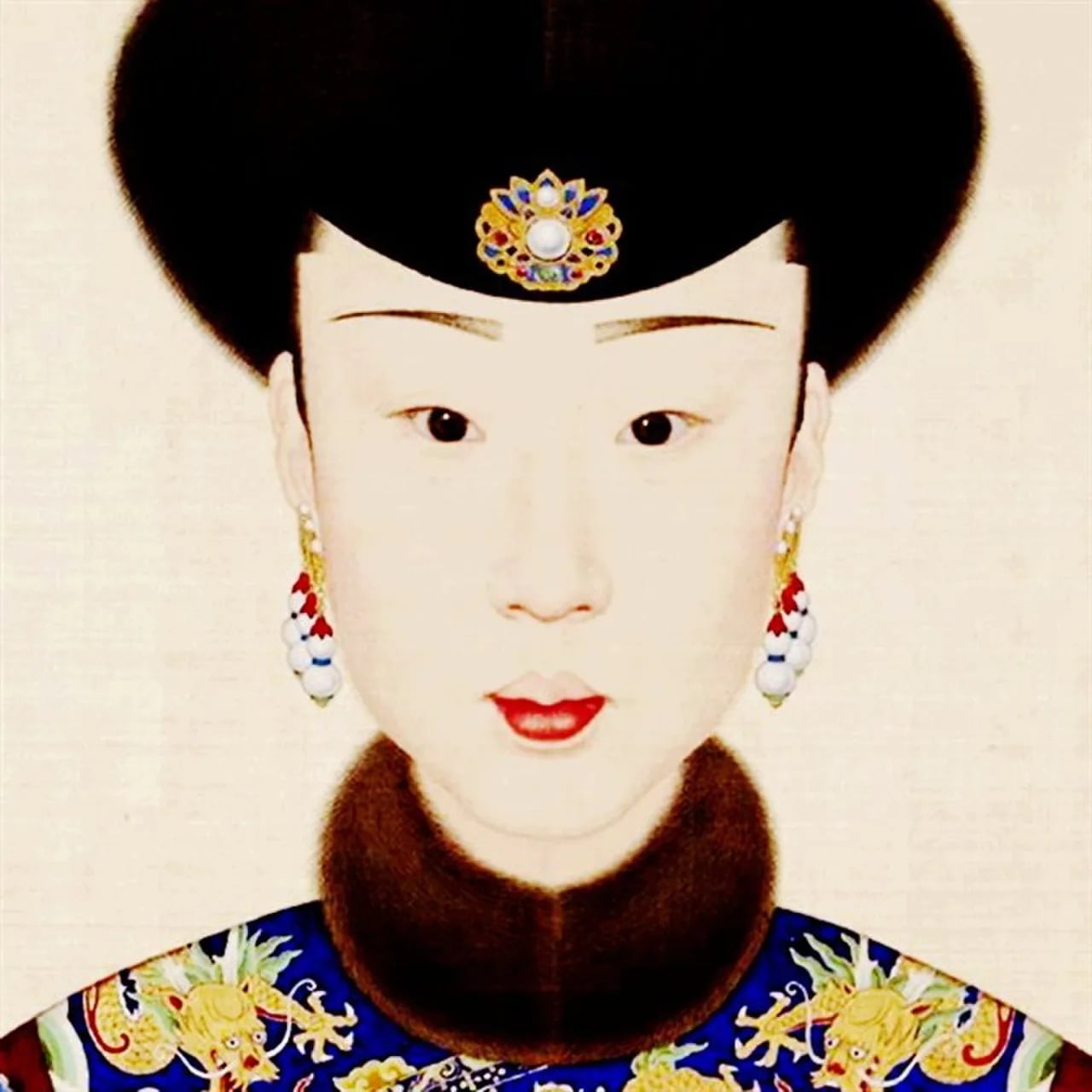 Porträt von Imperial Noble Consort Qinggong (1724–1774) – Gedenkseite