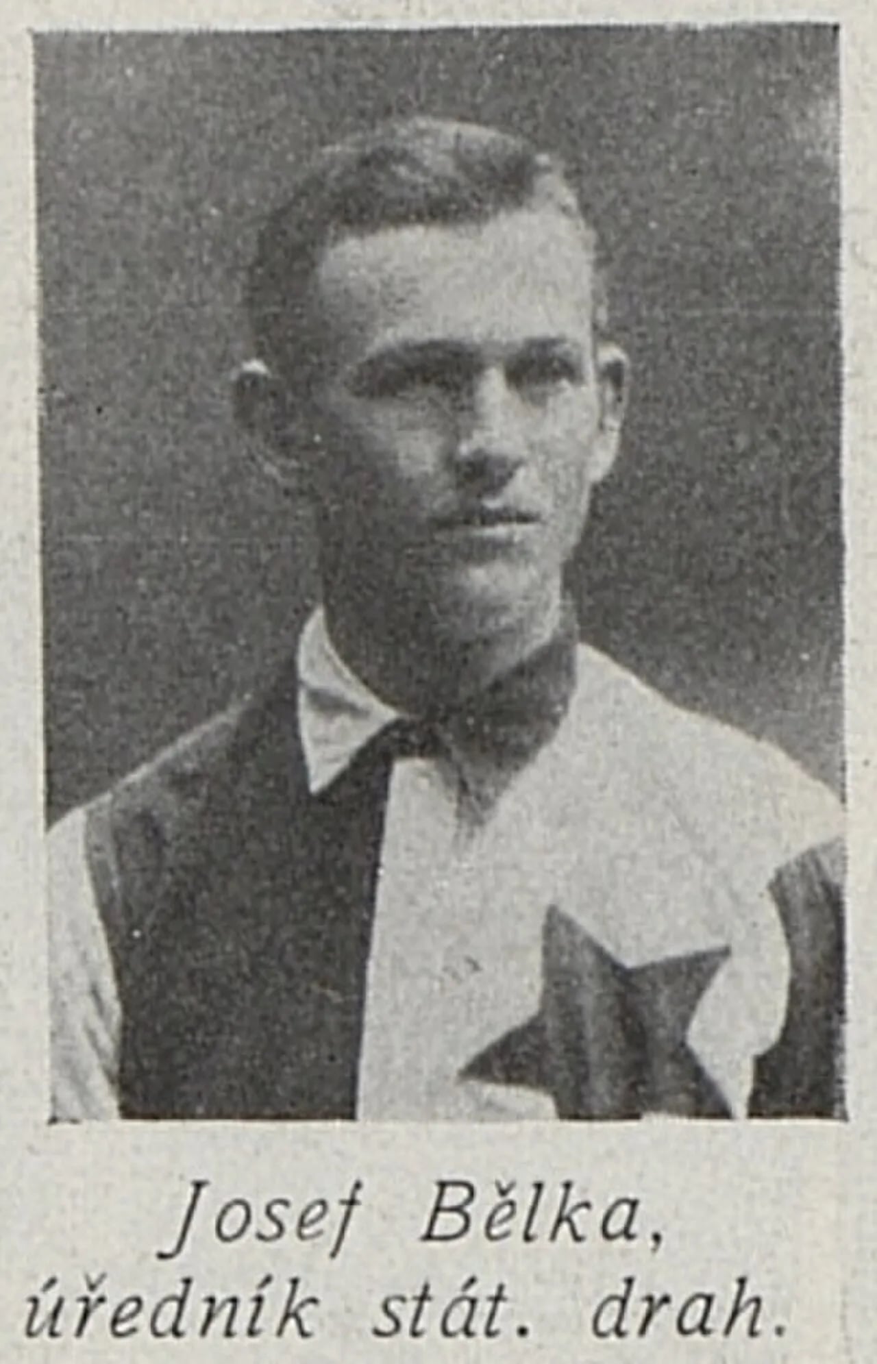 Porträt von Josef Bělka (1886–1944) – Gedenkseite