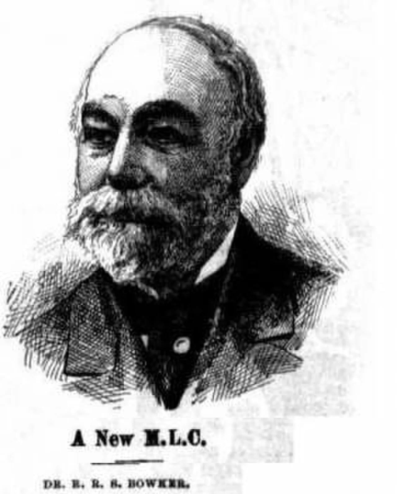 Porträt von Richard Bowker (1815–1903) – Gedenkseite